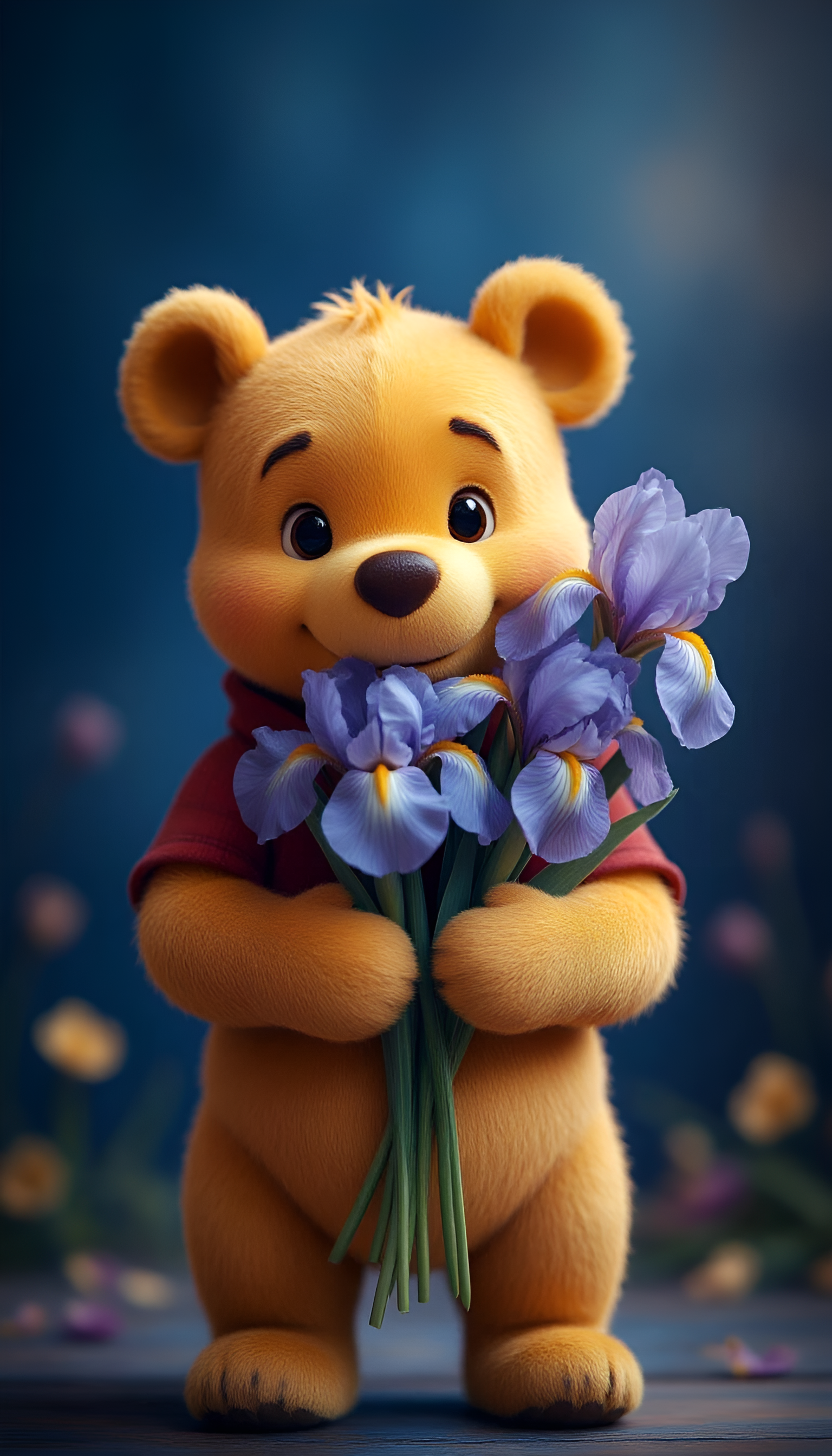 Winnie the Pooh Flowers - cartoon wallpaper for OpersCraft