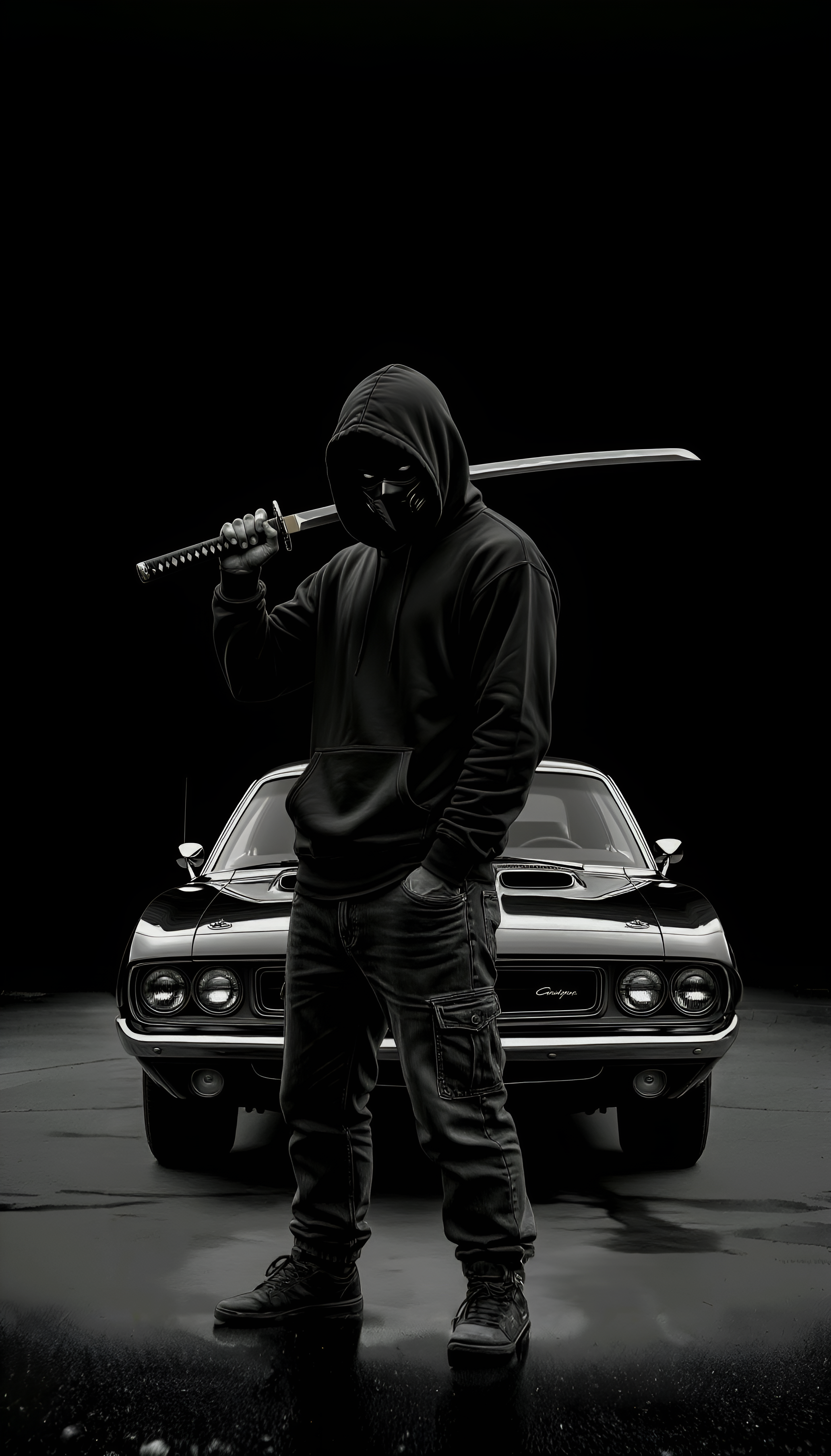 Warrior With Classic Car - gangster wallpaper for OpersCraft