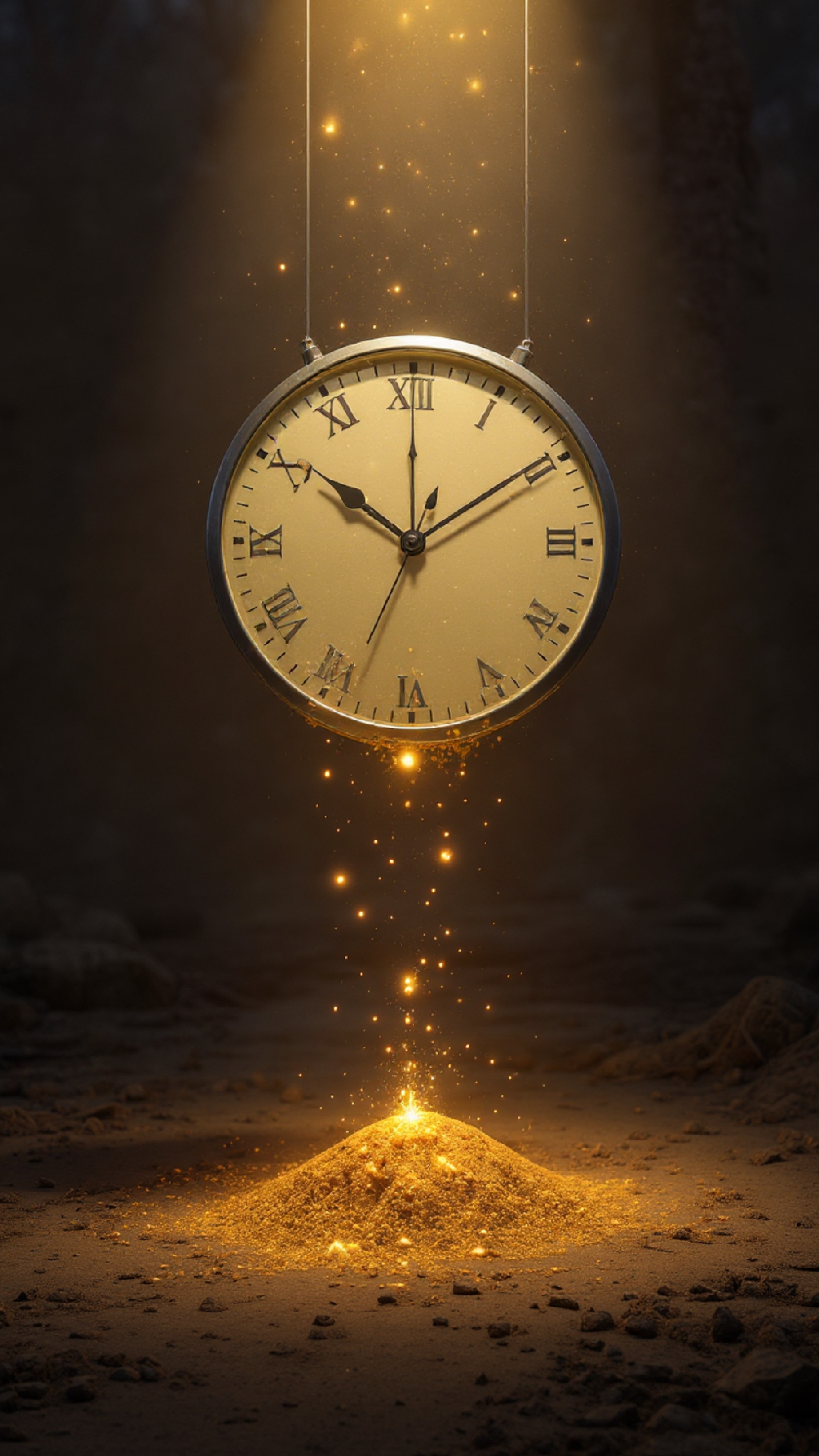 Golden Floating Timepiece - art wallpaper for OpersCraft