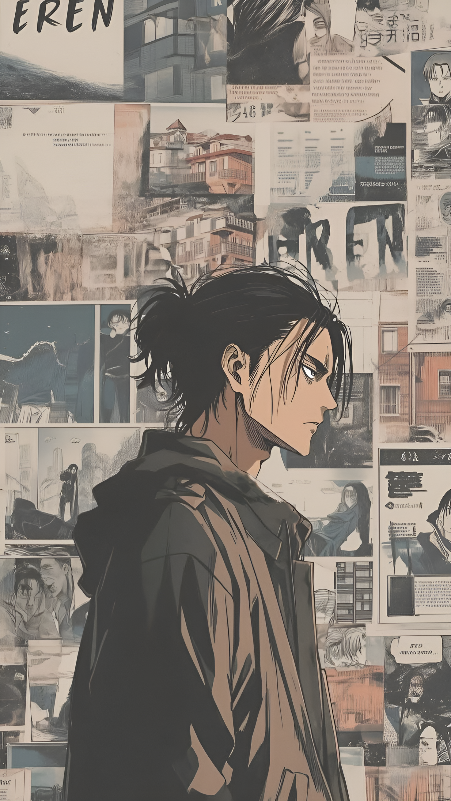Eren Yeager Anime Collage - anime wallpaper for OpersCraft