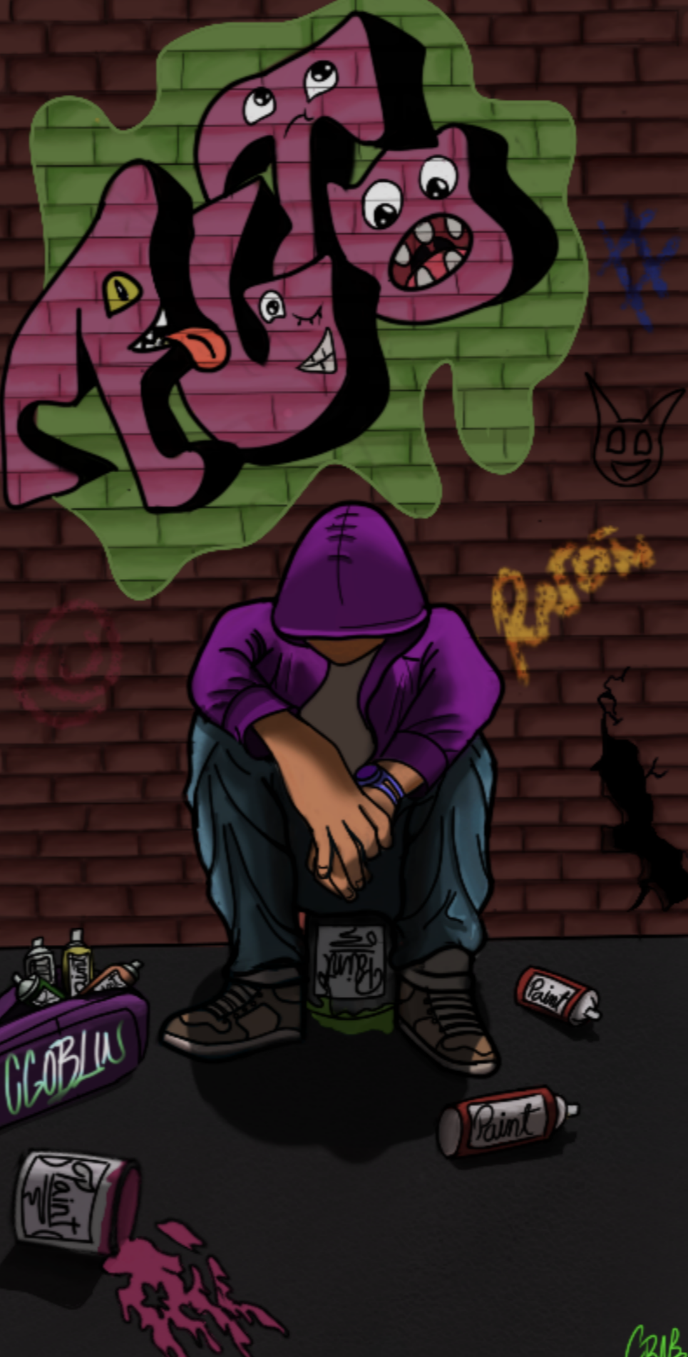 Urban Graffiti Artist Hoody - graffiti wallpaper for OpersCraft