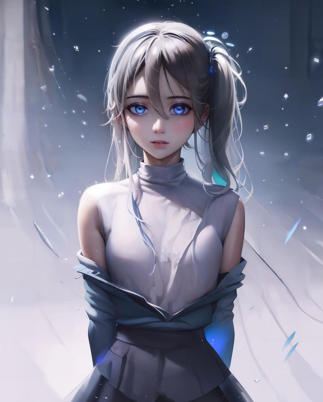 Anime Girl with Blue Eyes - anime wallpaper for OpersCraft