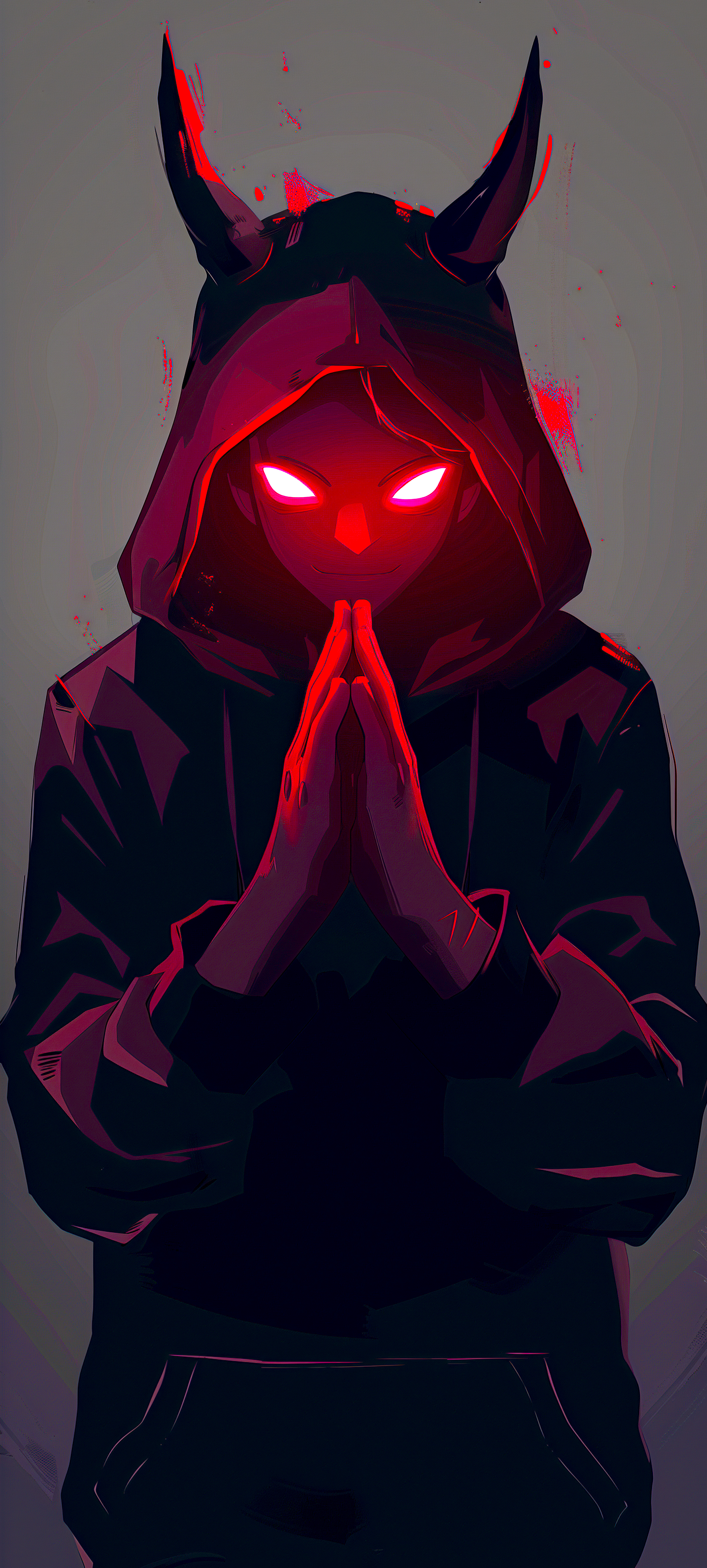 Glowing Red Demon Hoodie - anime wallpaper for OpersCraft