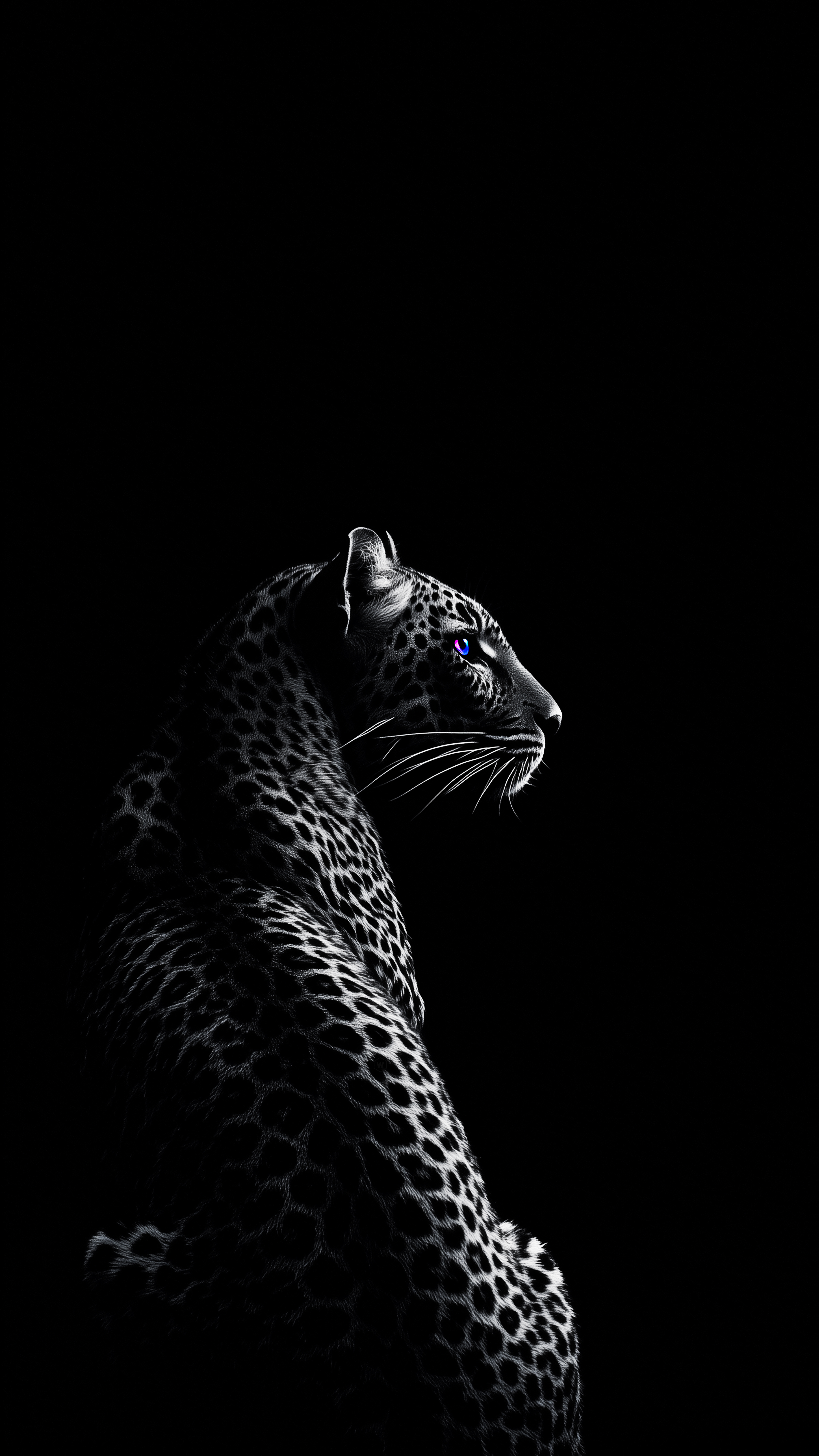 Glowing Eye Leopard Portrait - leopard wallpaper for OpersCraft