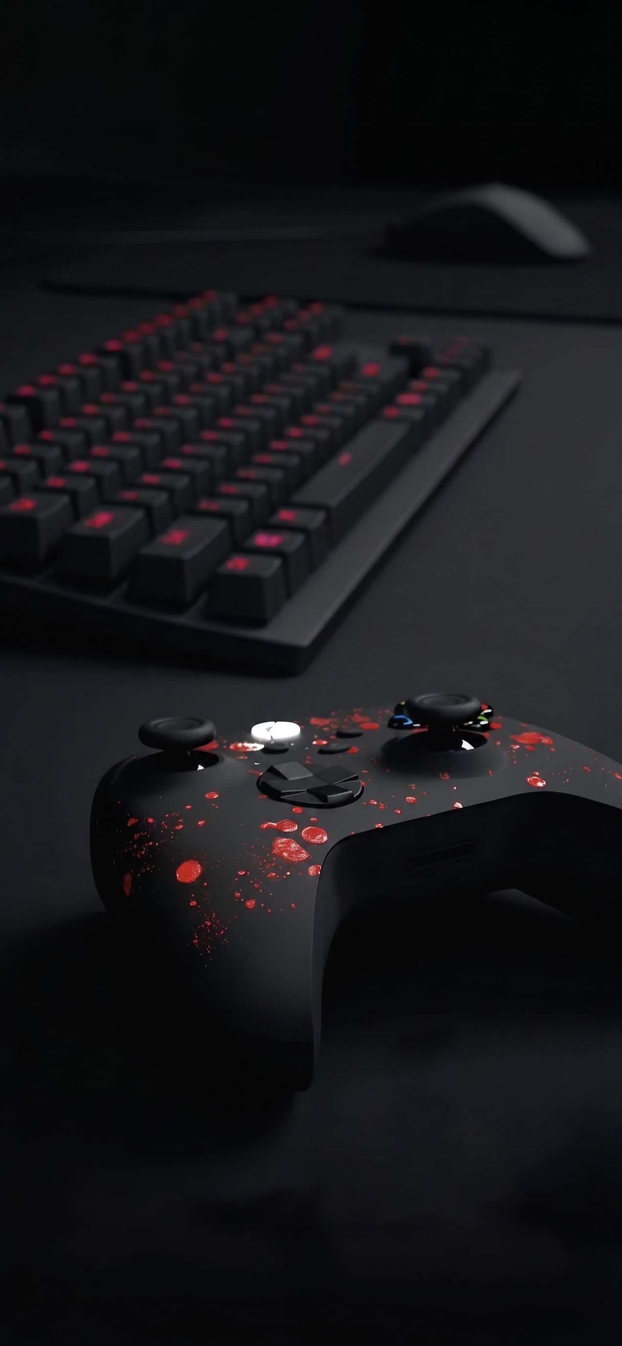 Red Splatter Gaming Controller - gaming wallpaper for OpersCraft