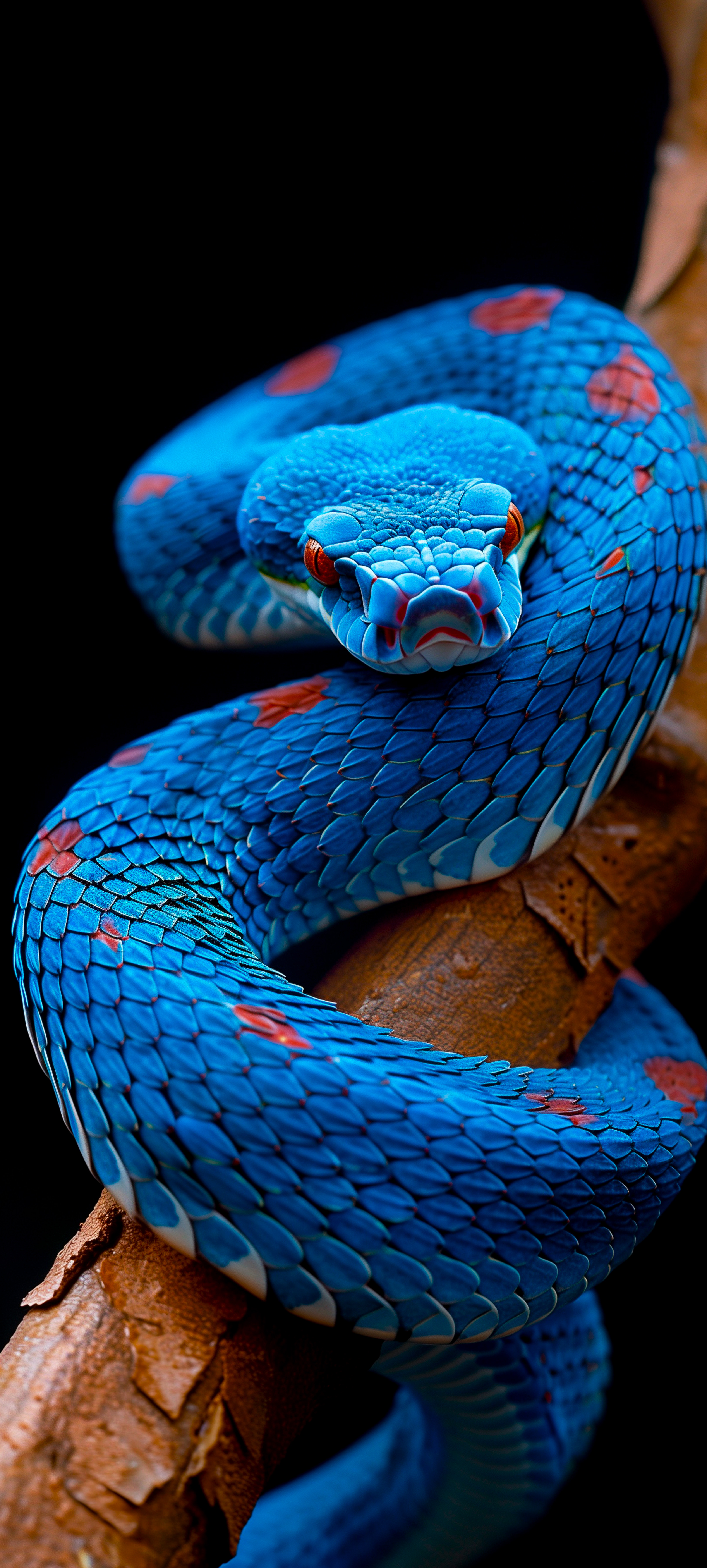 Vibrant Blue Viper Snake - snake wallpaper for OpersCraft