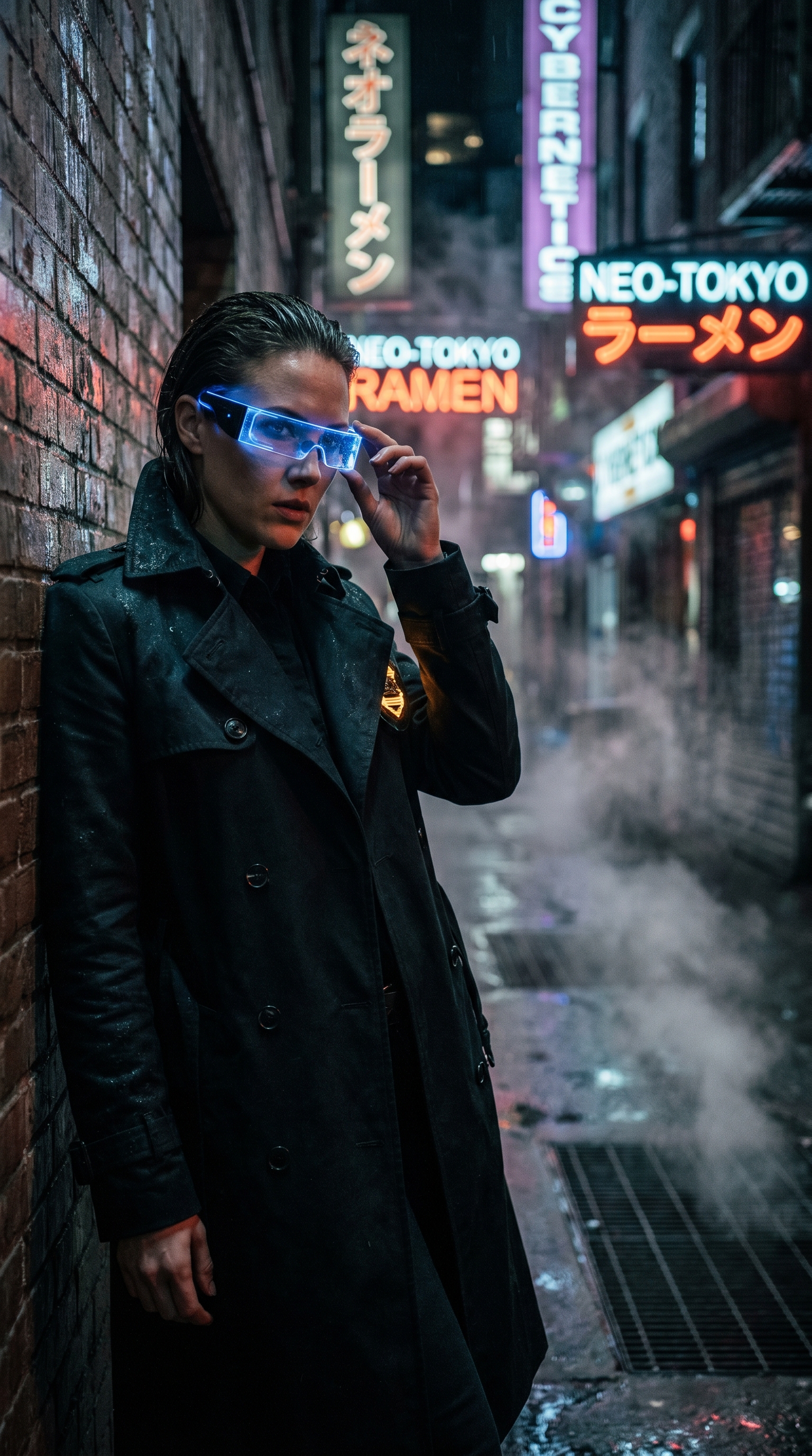 Cyberpunk Street Detective - cyberpunk wallpaper for OpersCraft
