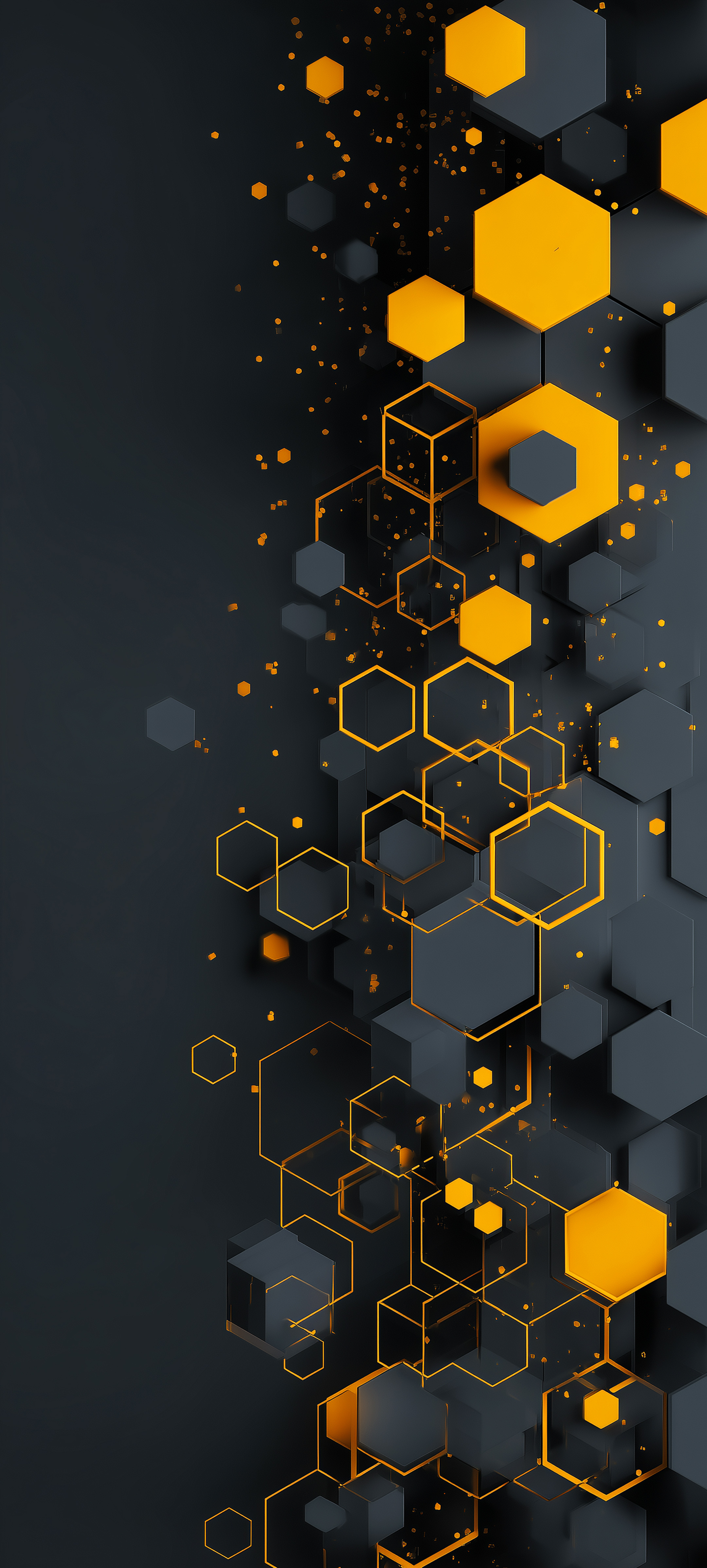 Neon Hexagon Abstract Art - geometric wallpaper for OpersCraft
