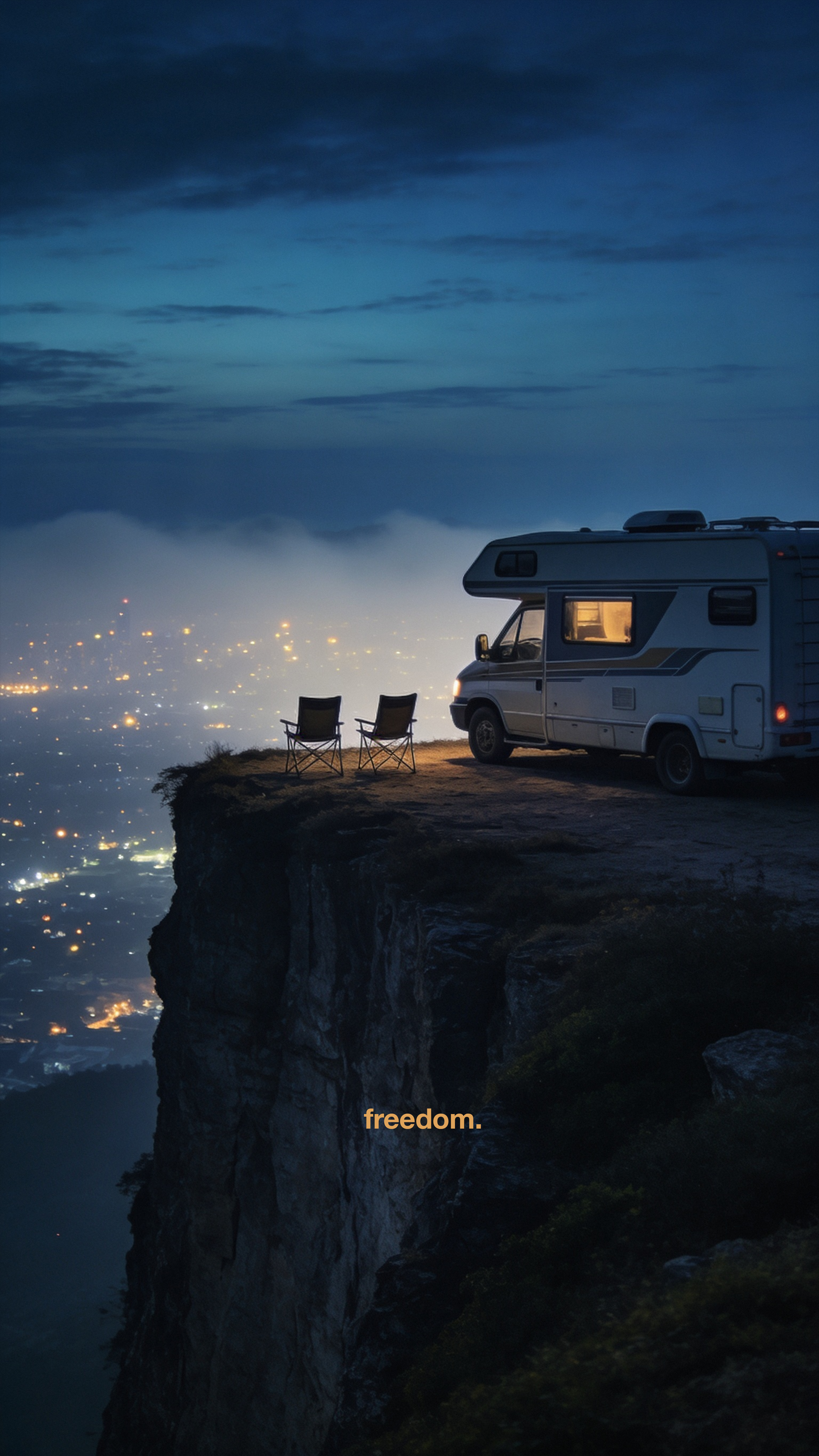 Camper Van Cliffside View - travel wallpaper for OpersCraft