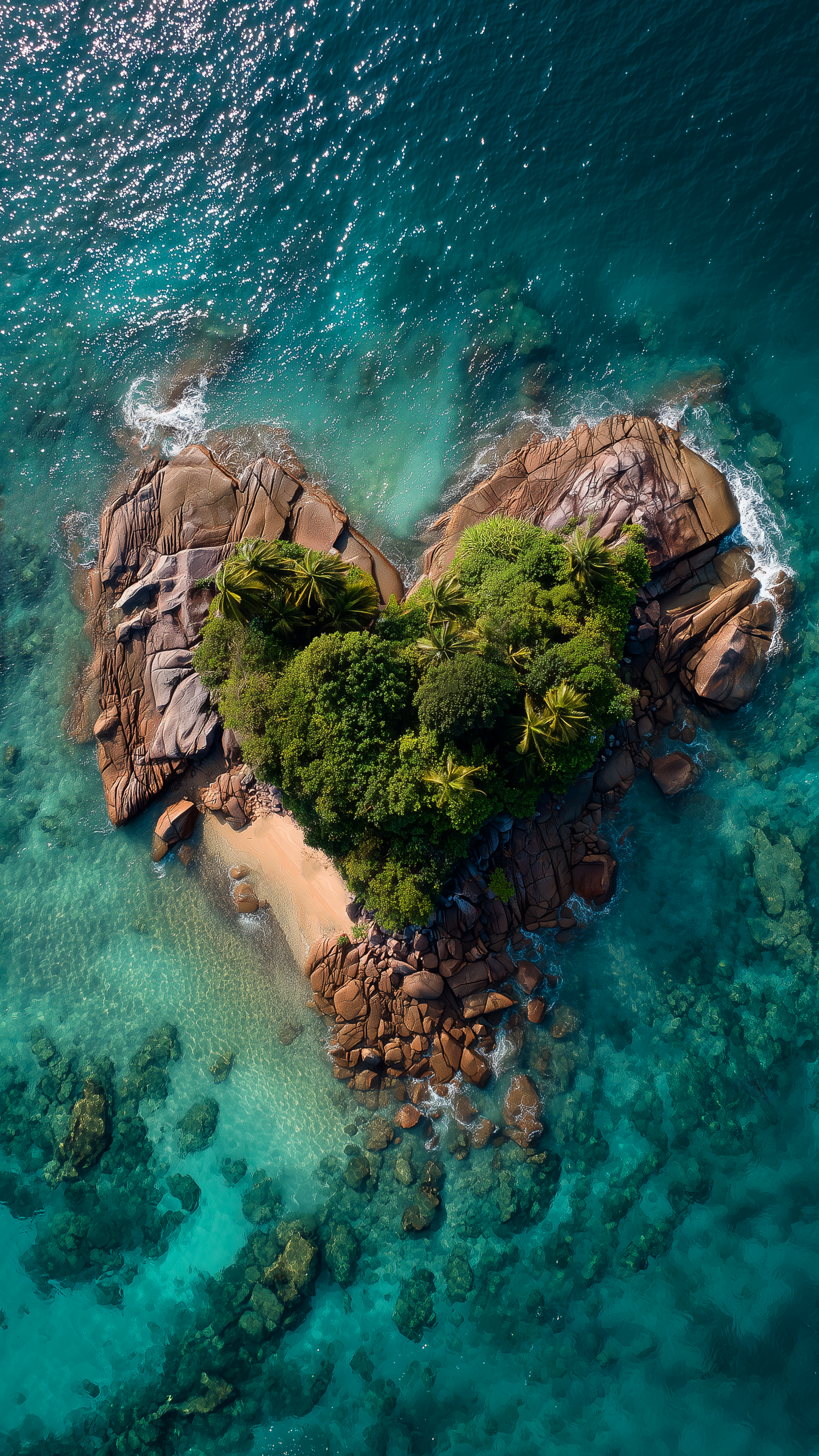 Heart Shaped Tropical Island - tropical wallpaper for OpersCraft