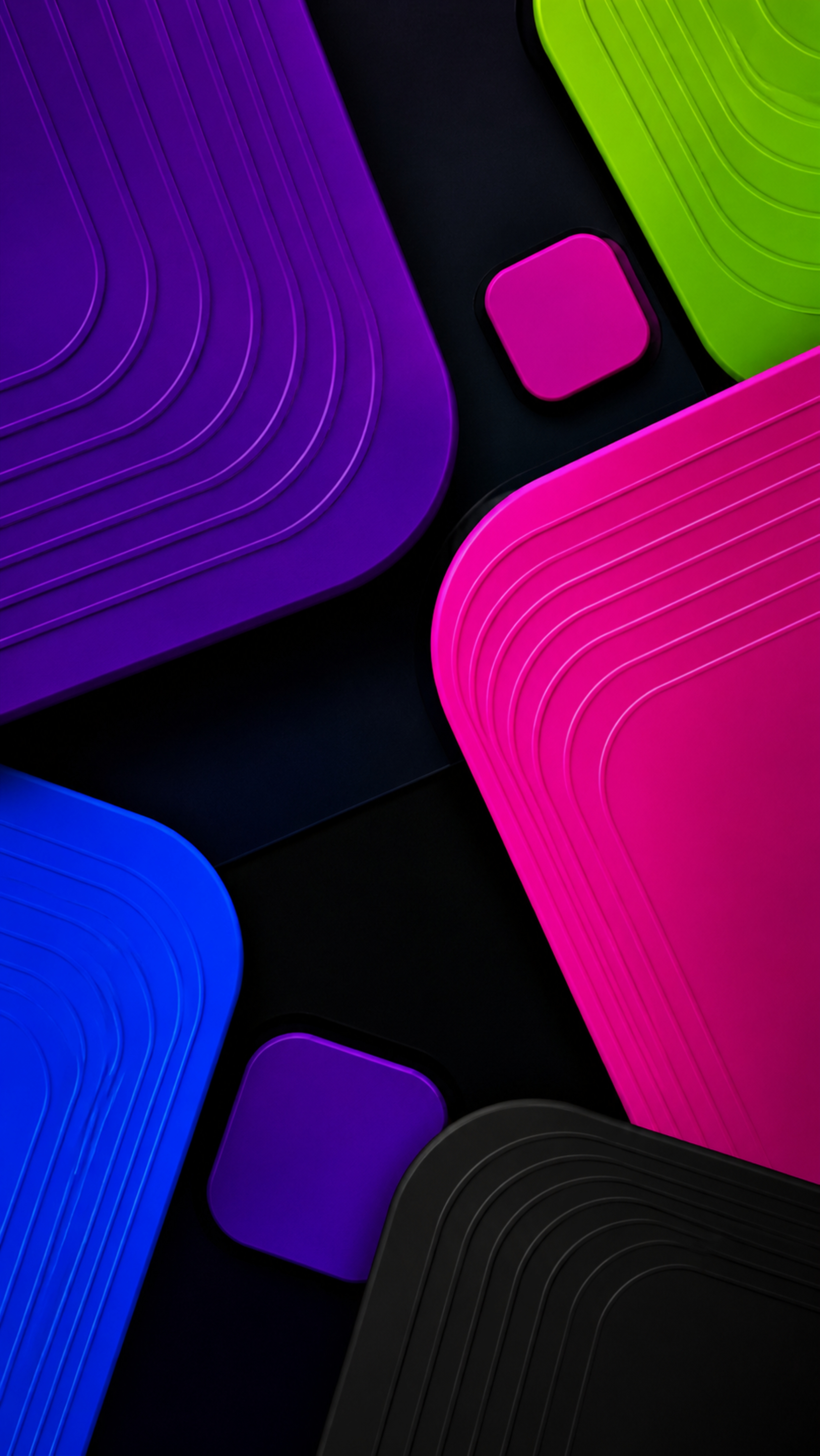 Colorful Neon Geometric Layers - abstract wallpaper for OpersCraft