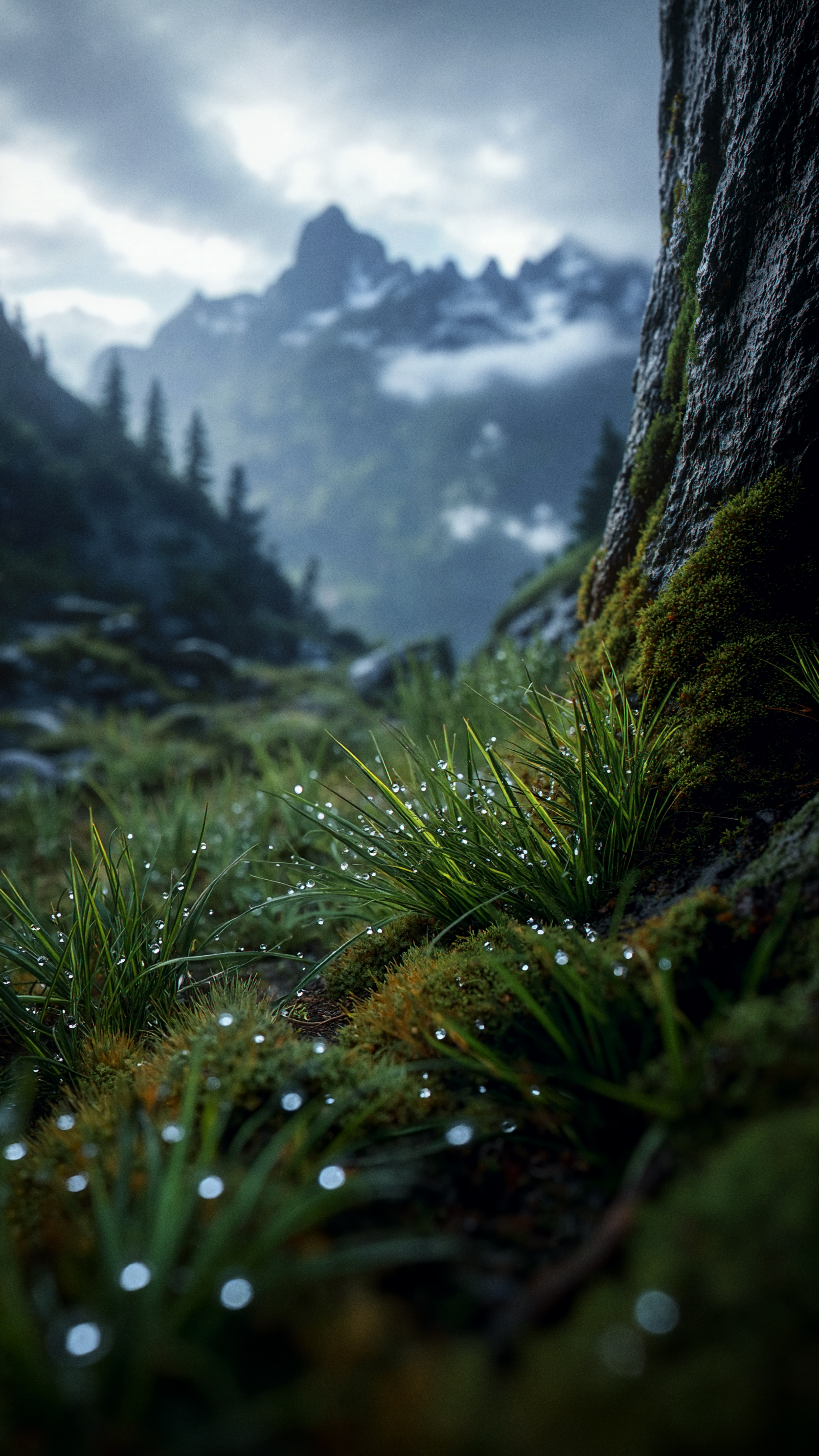 Dewy Mountain Forest Morning - nature wallpaper for OpersCraft