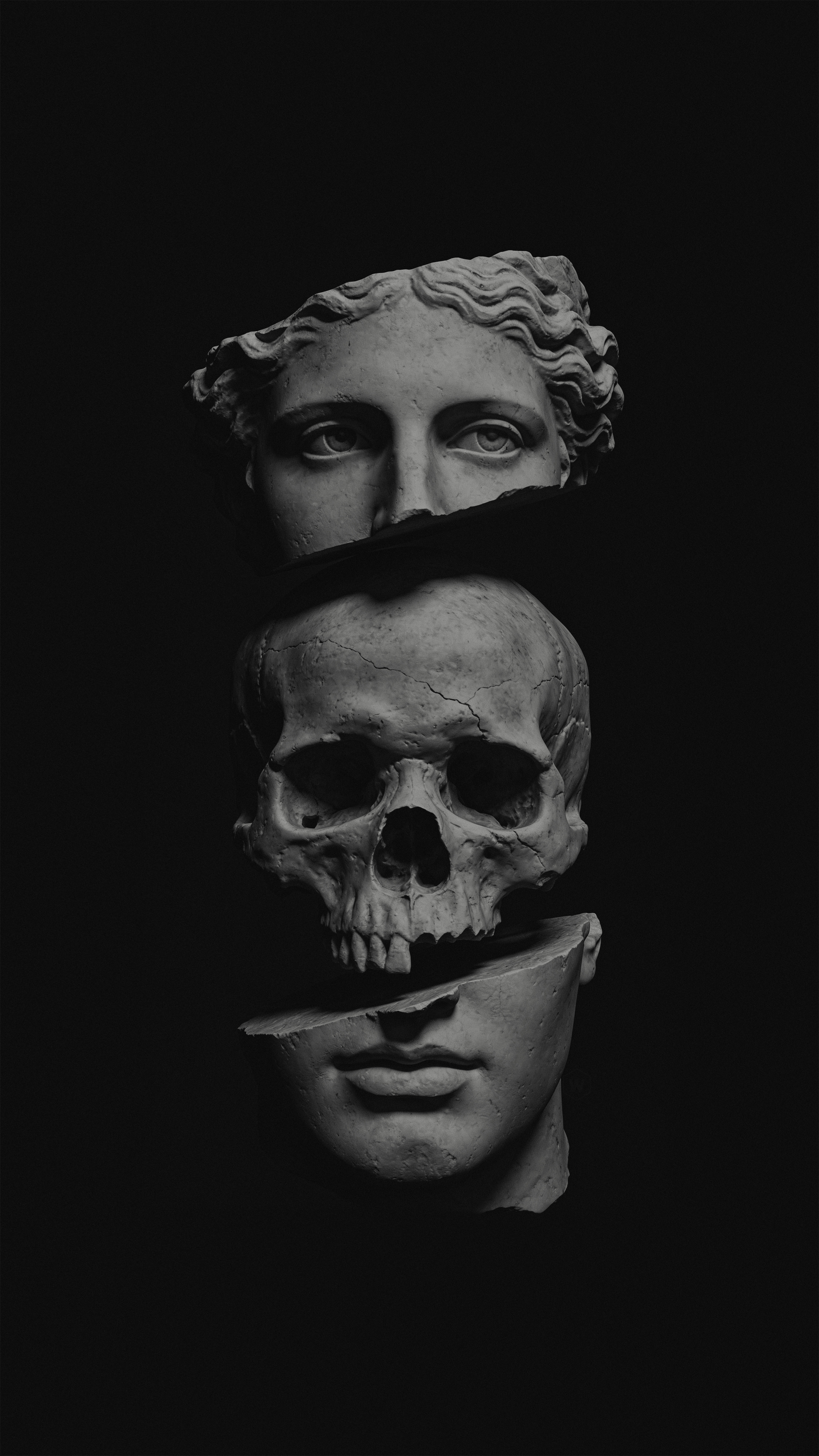 Surreal Statue Skull Art - sculpture wallpaper for OpersCraft