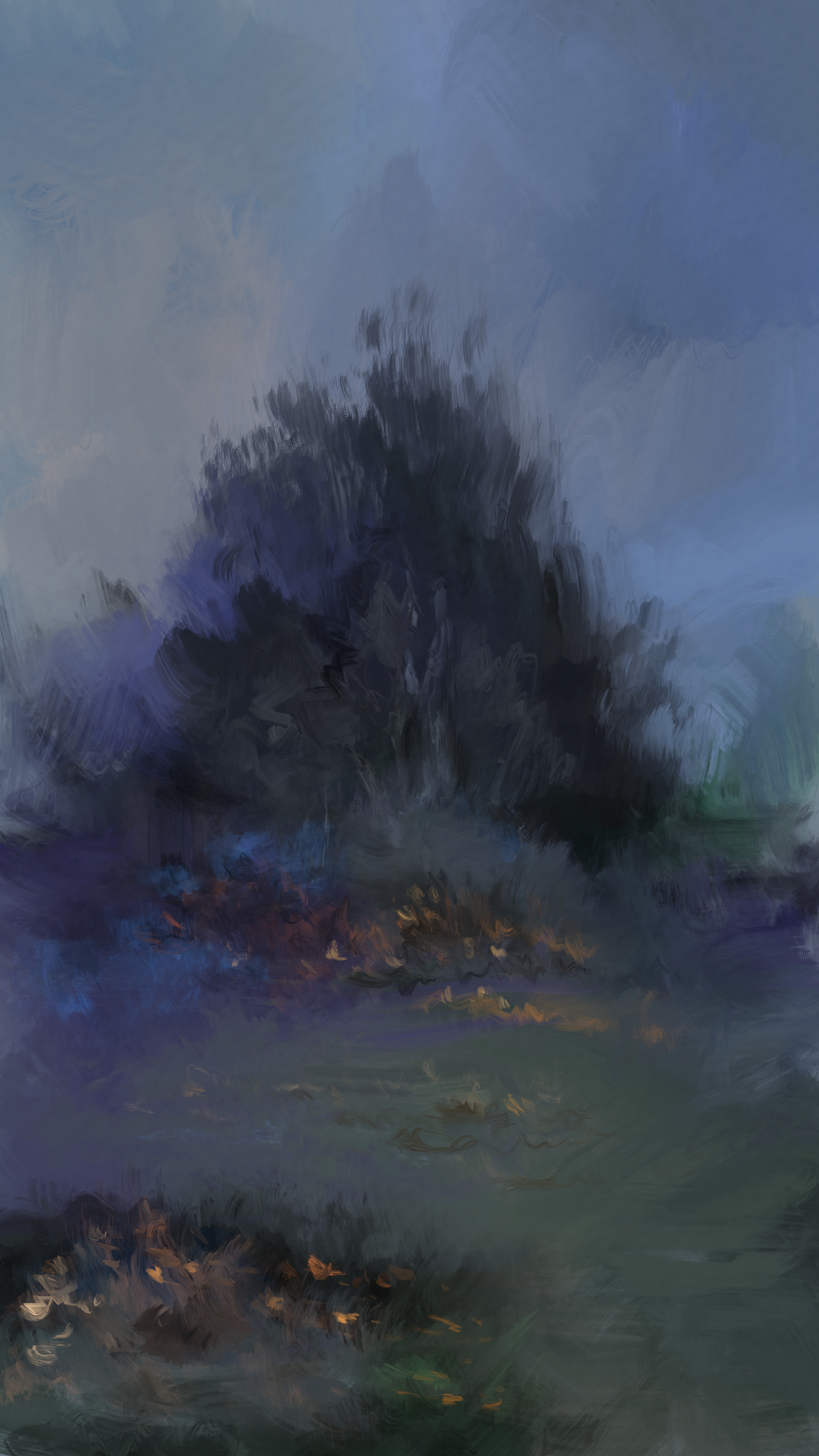 Moody Impressionist Forest Landscape - landscape wallpaper for OpersCraft