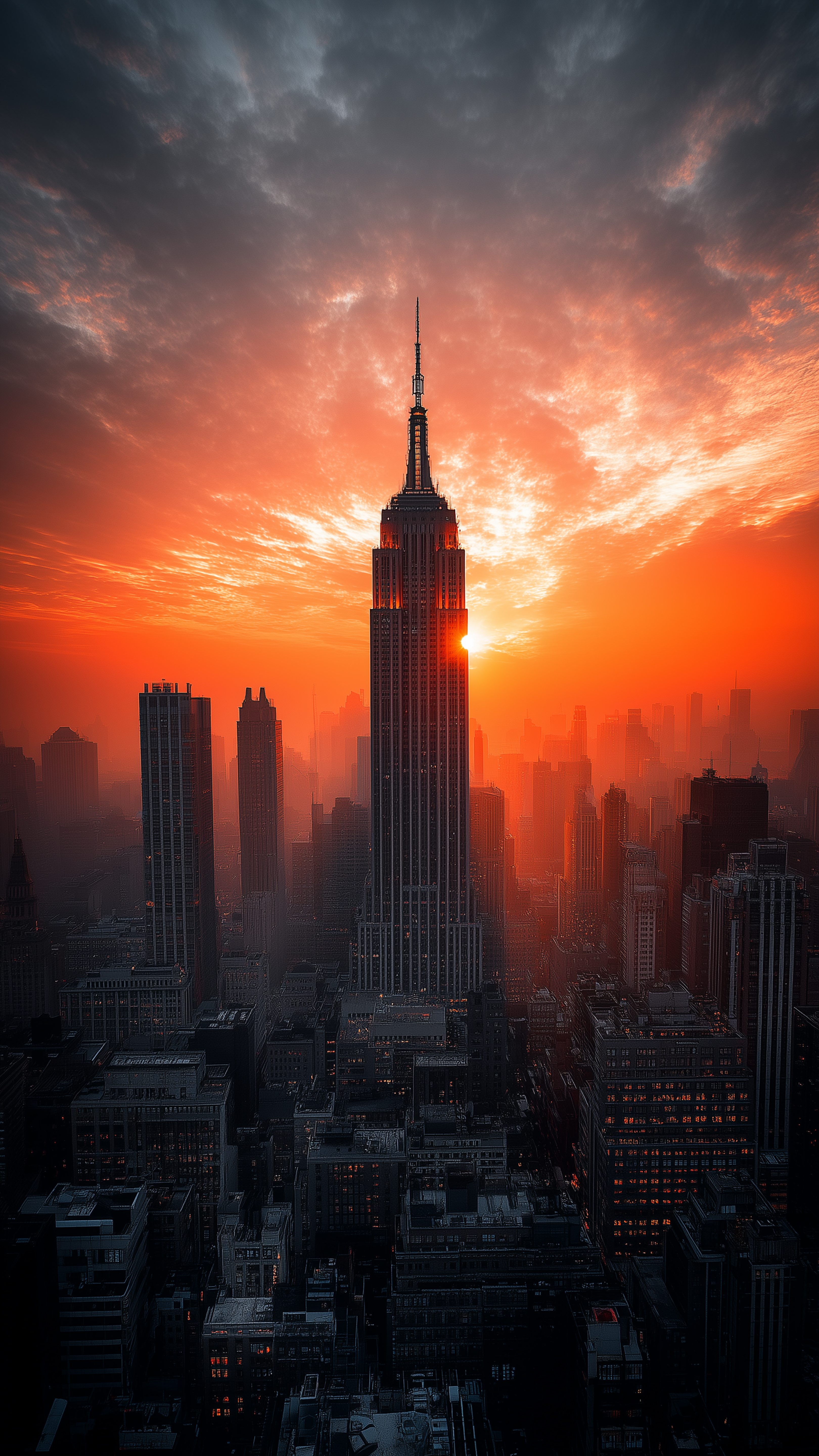 Empire State Sunset Skyline - landmark wallpaper for OpersCraft