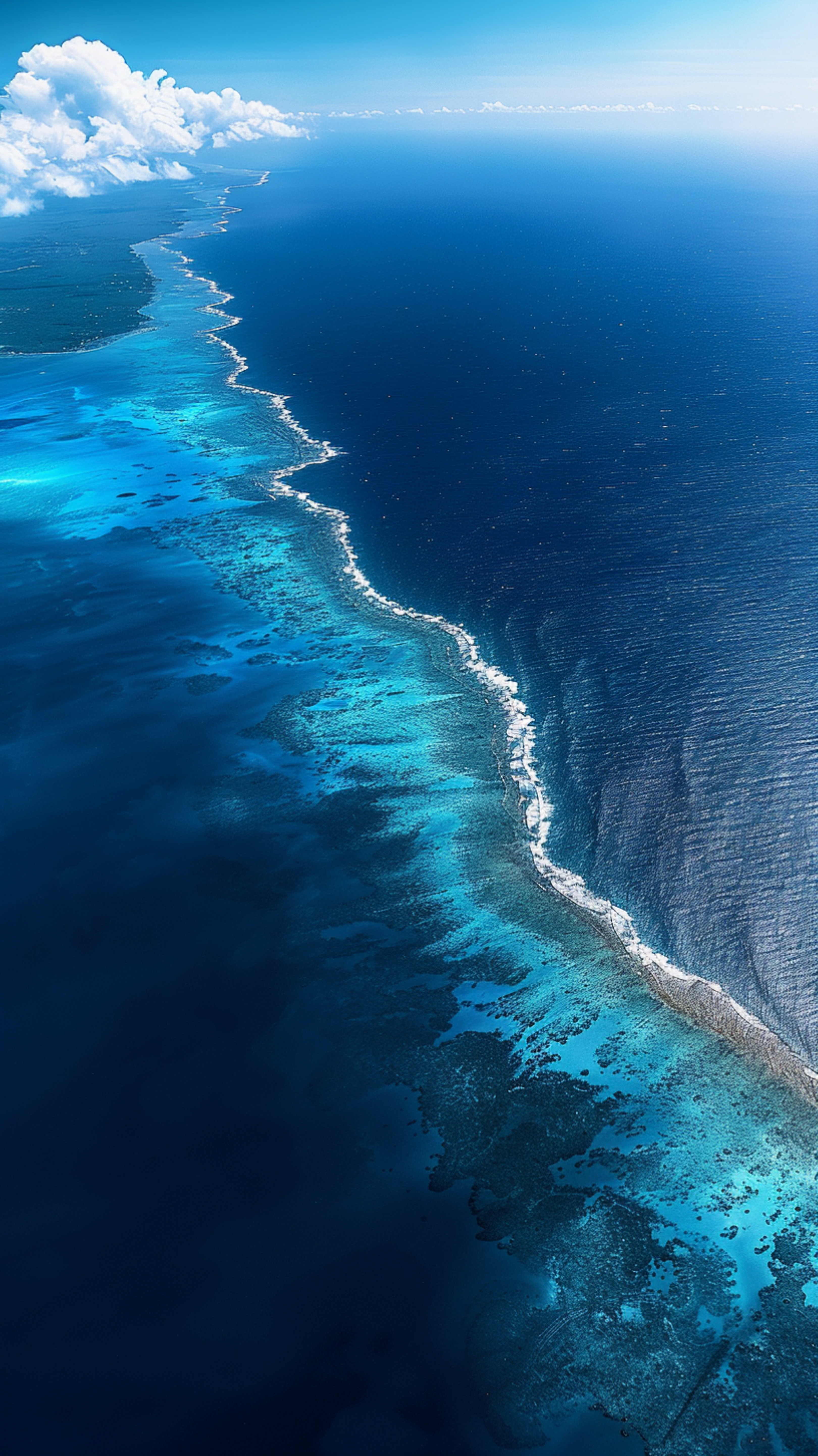 Aerial Ocean Coral Reef - nature wallpaper for OpersCraft