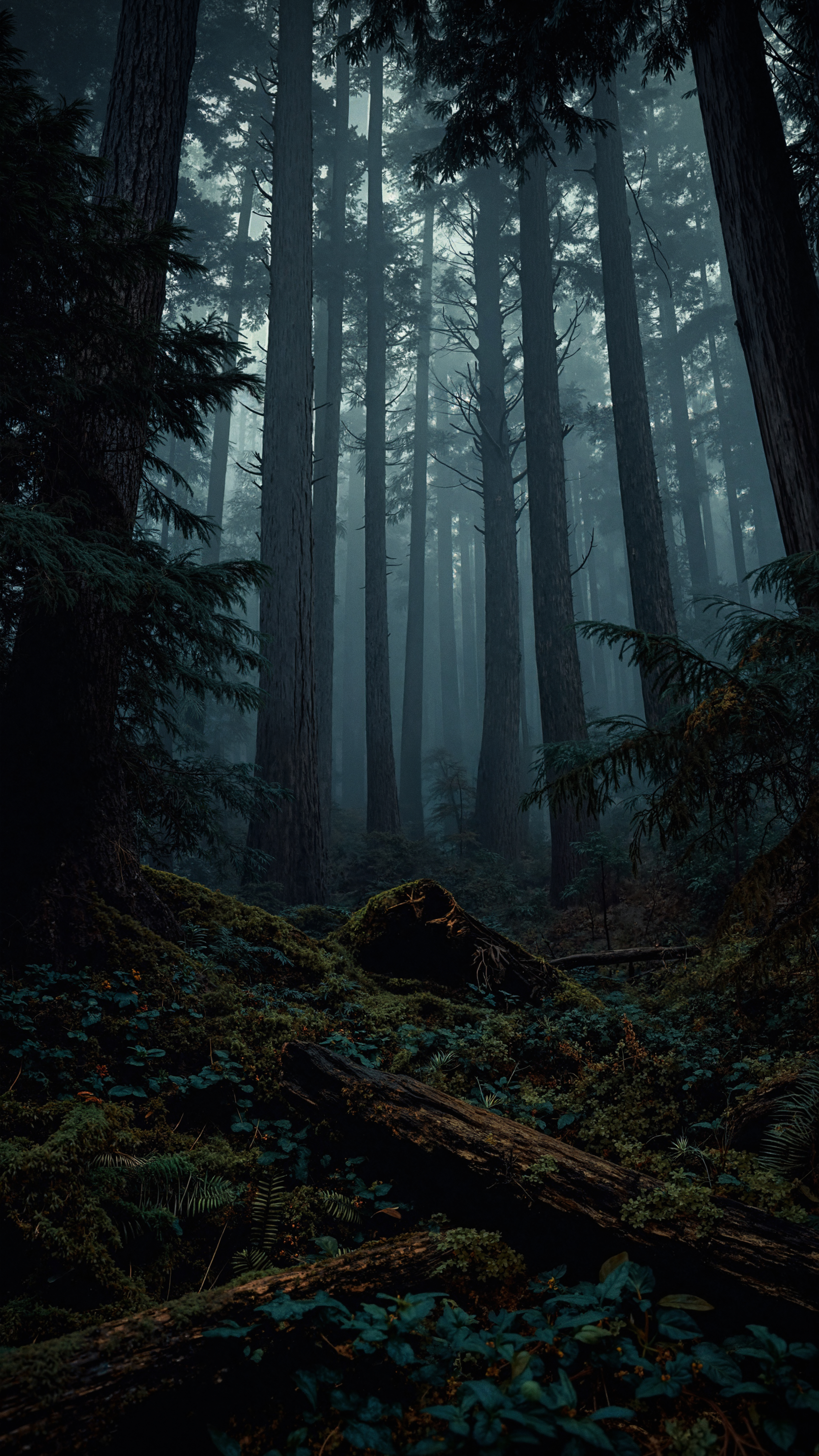Misty Dark Forest - forest wallpaper for OpersCraft