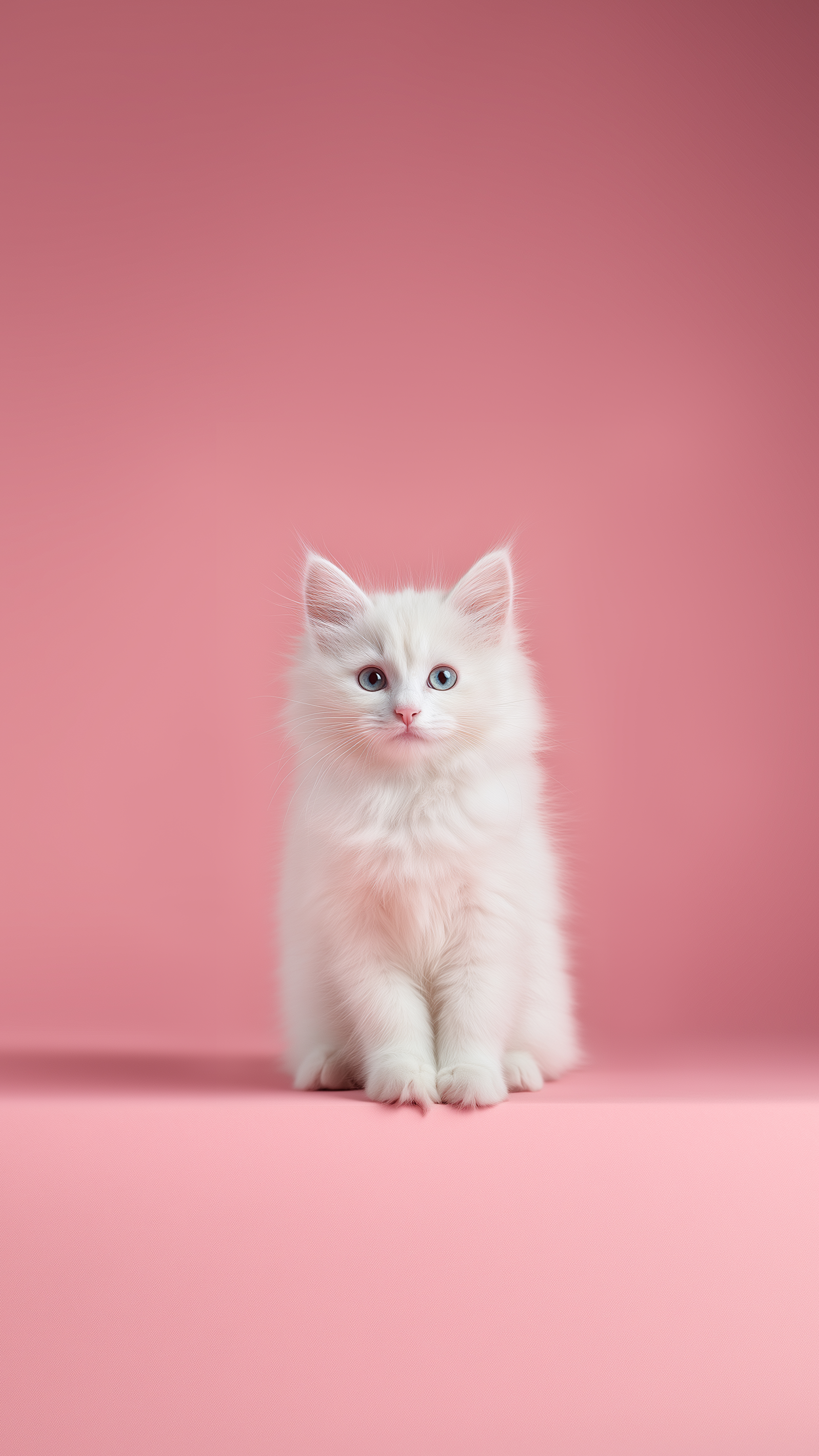 Fluffy White Kitten Portrait - kitten wallpaper for OpersCraft