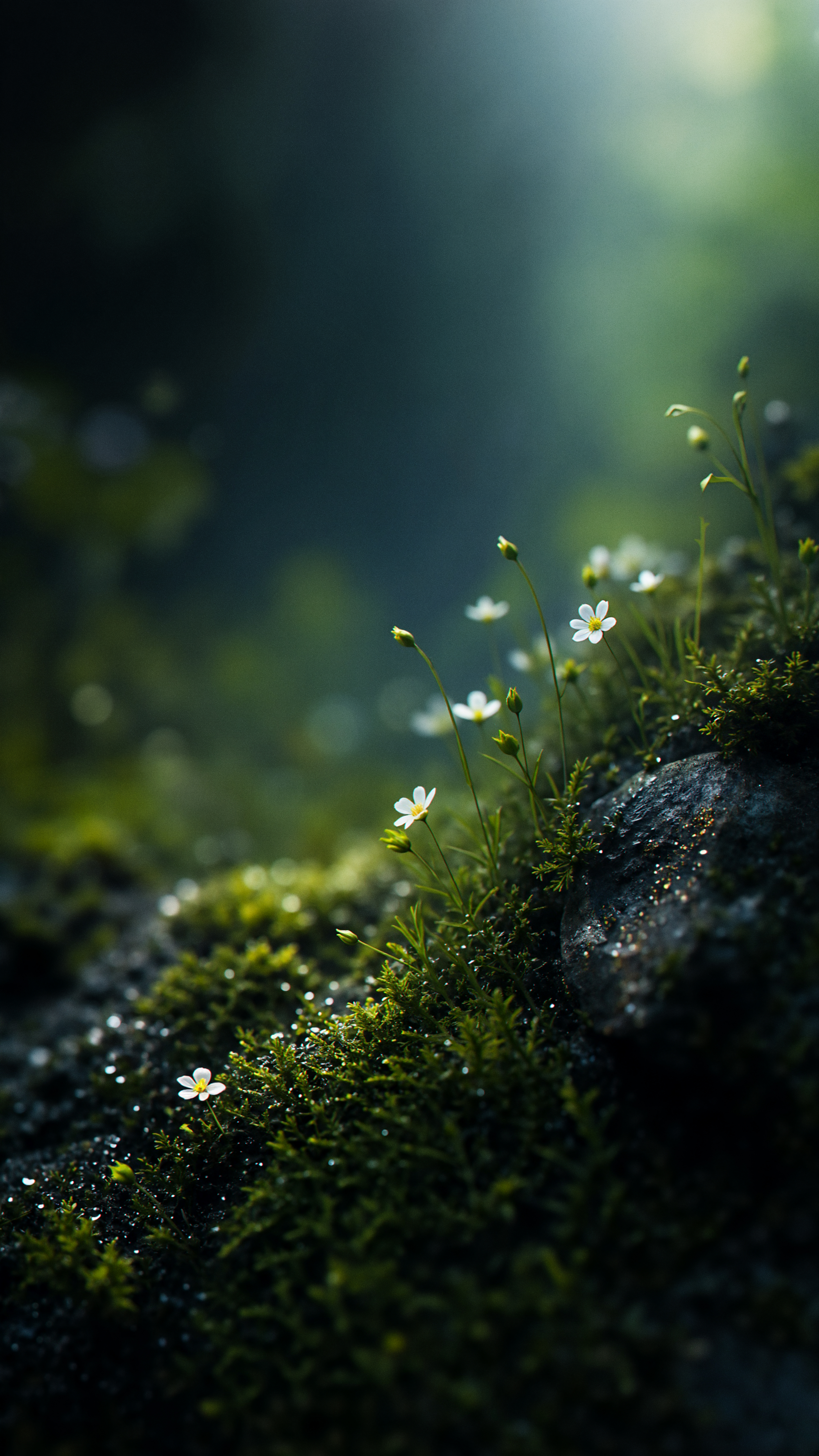 Tiny White Forest Flowers - flowers wallpaper for OpersCraft