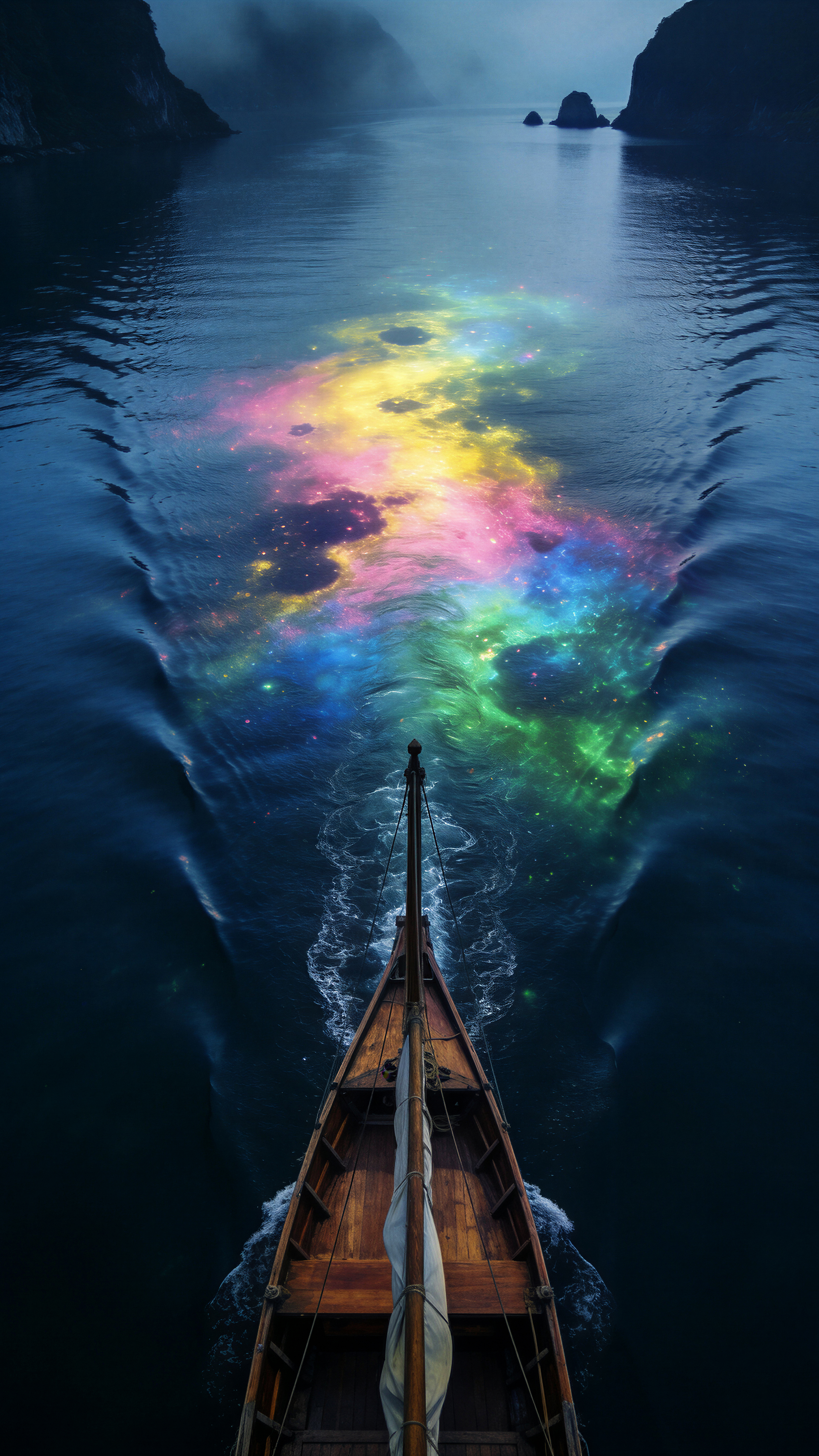Magical Galaxy Boat Journey - boat wallpaper for OpersCraft