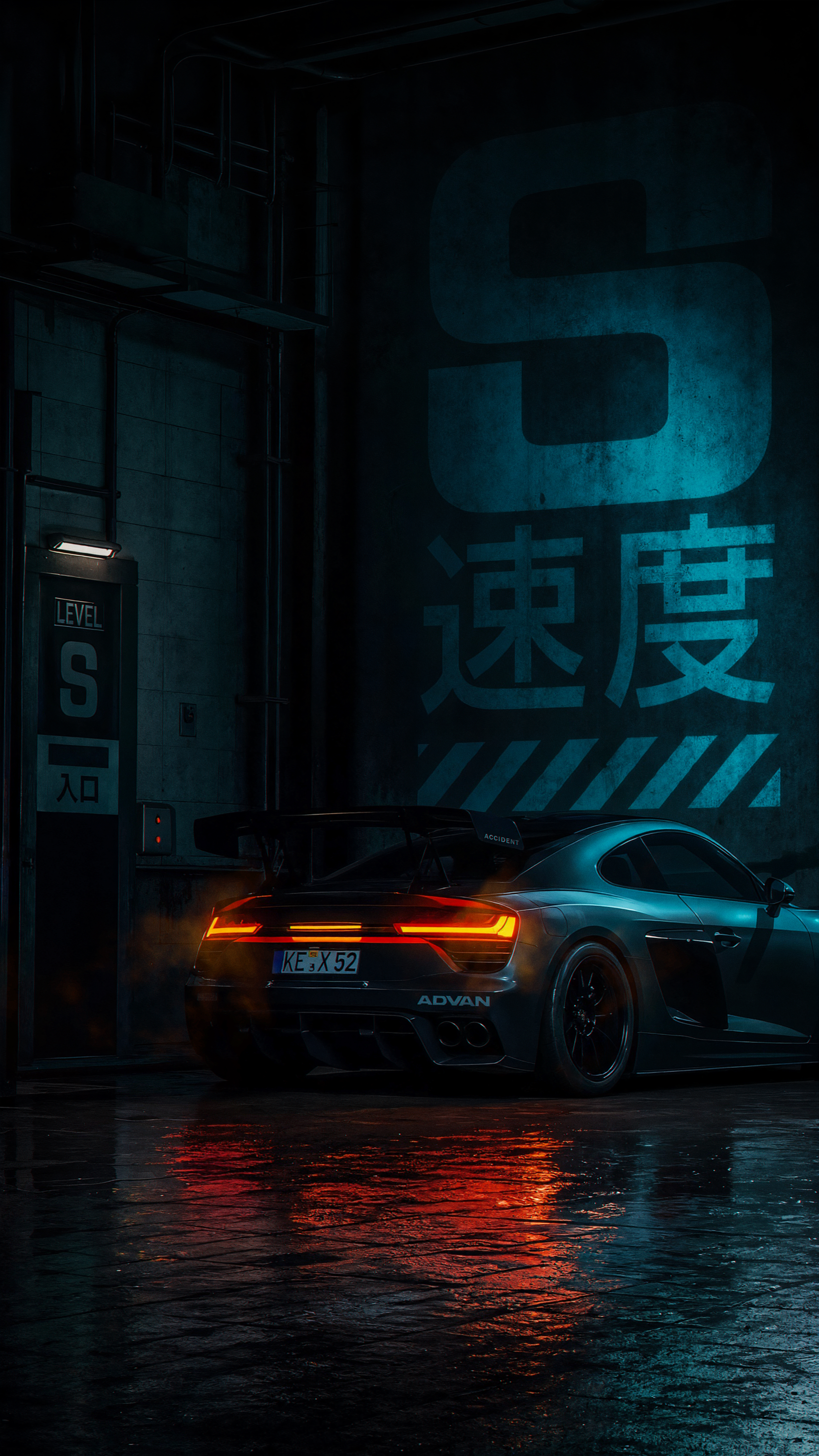 Neon Audi R8 Night - audi wallpaper for OpersCraft