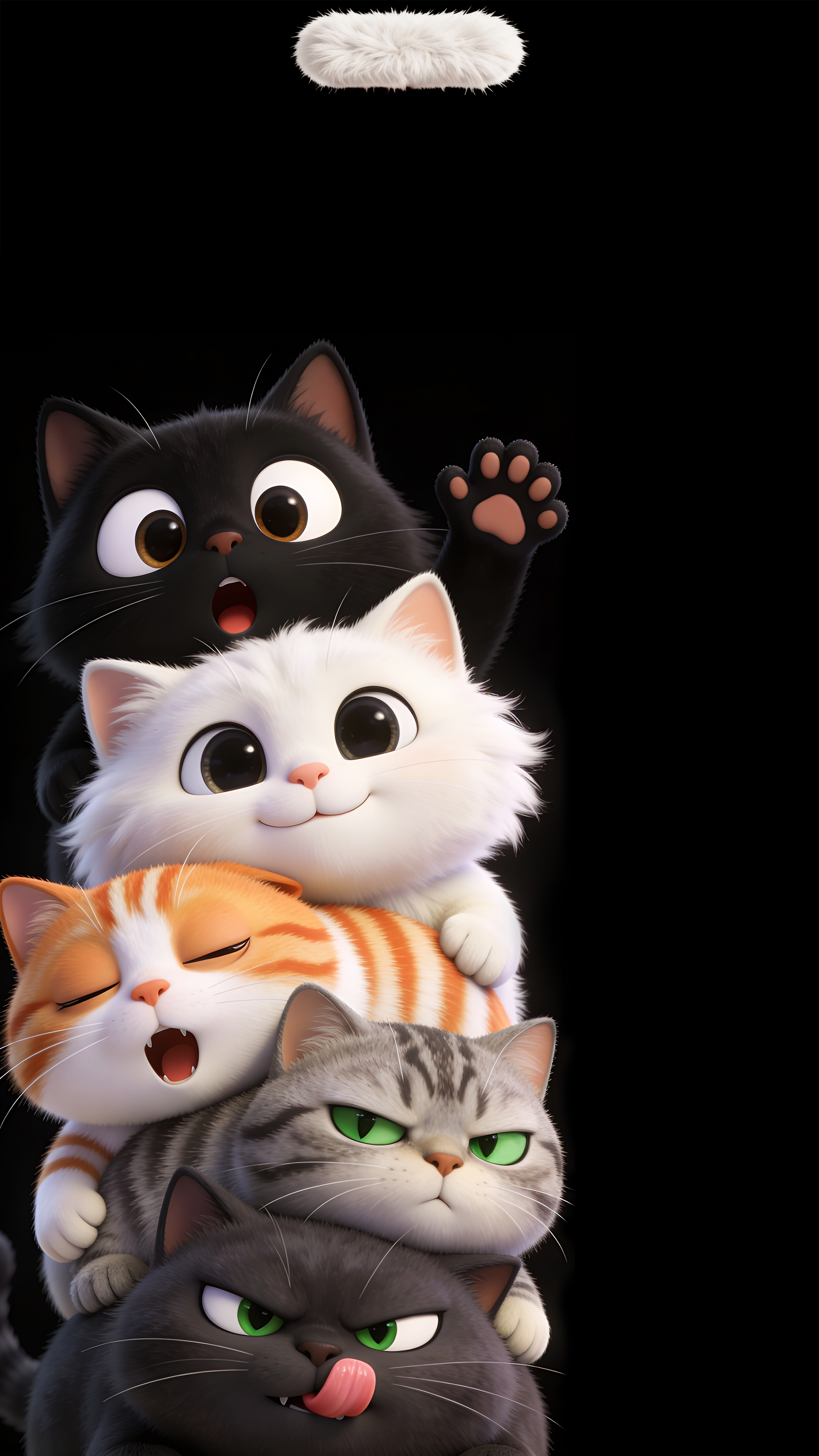 Cute Stacked Cats Wallpaper - cat wallpaper for OpersCraft