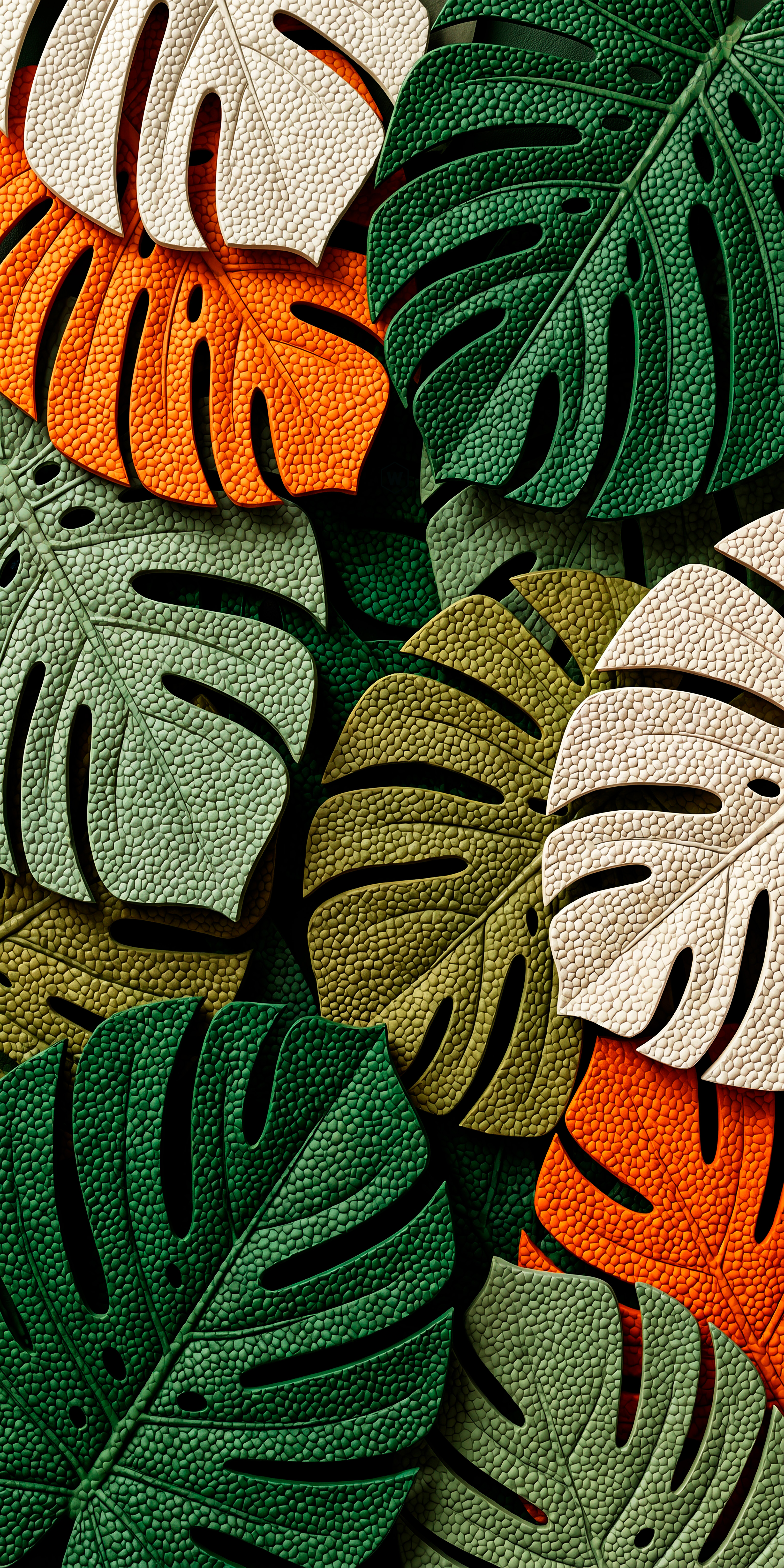 Colorful Monstera Leaf Pattern - plant wallpaper for OpersCraft