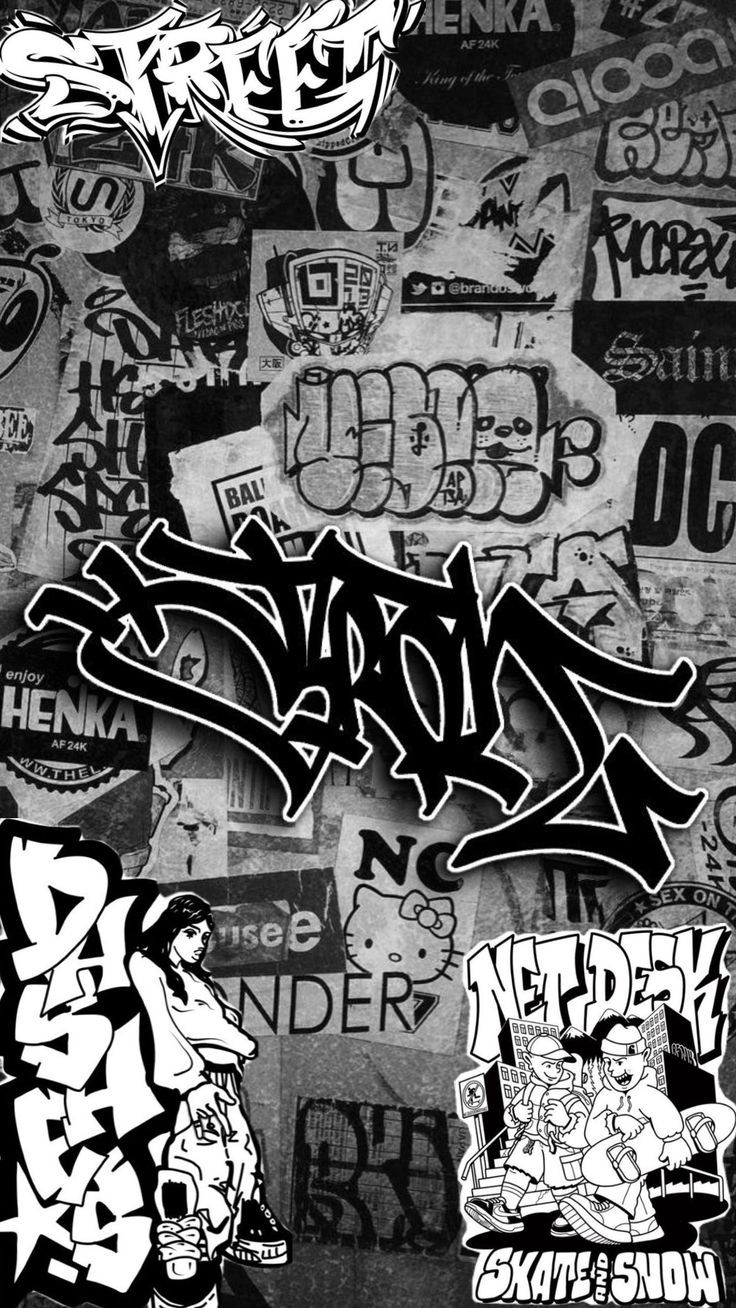 Black and White Graffiti - graffiti wallpaper for OpersCraft