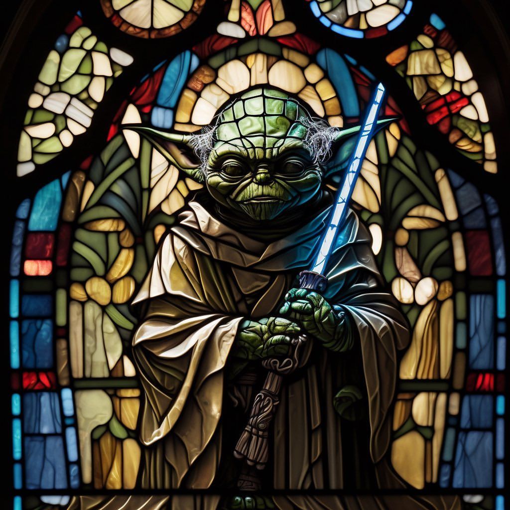 Yoda Stained Glass - fantasy wallpaper for OpersCraft