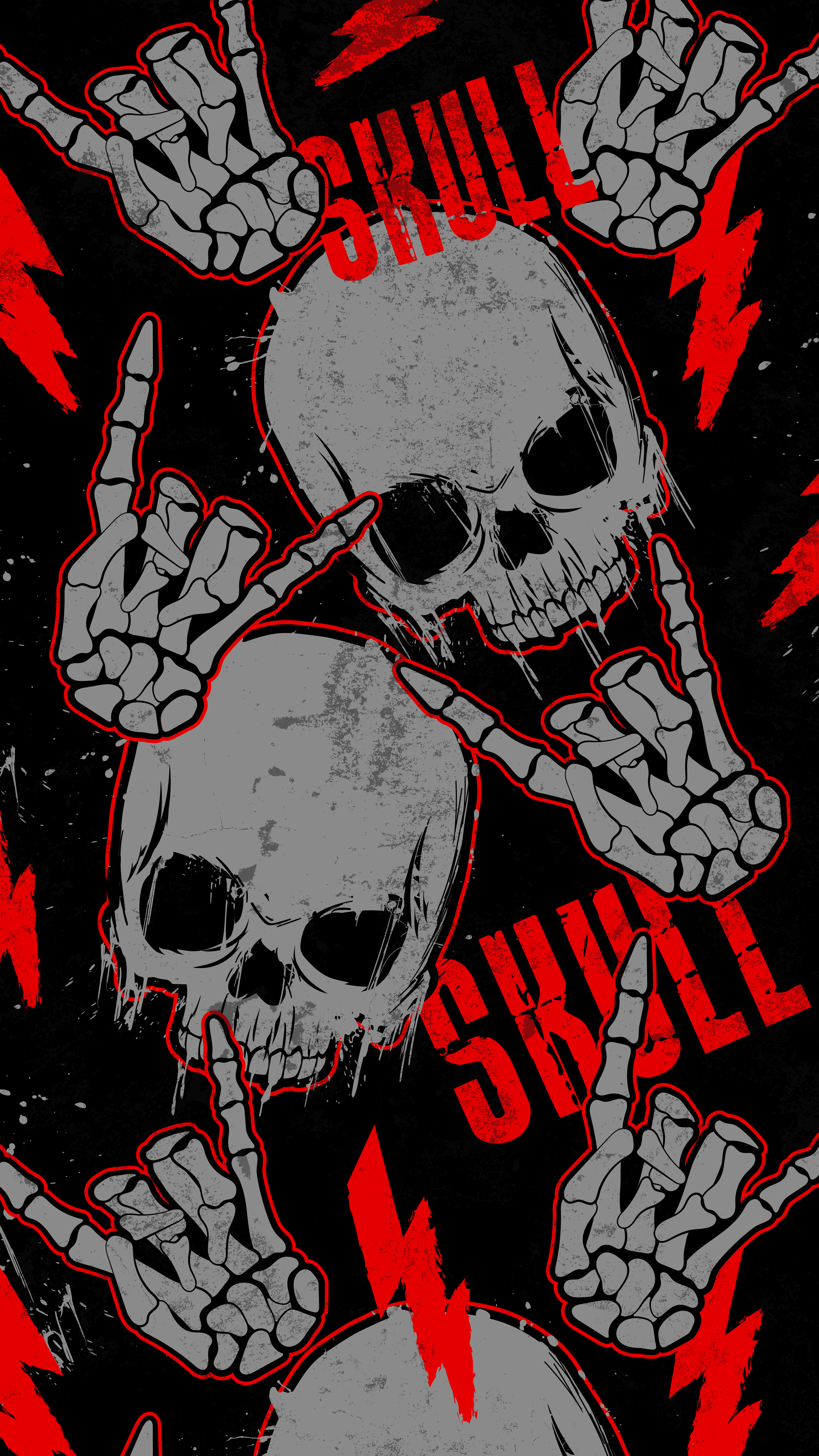 Rocking Skull Pattern Wallpaper - skull wallpaper for OpersCraft