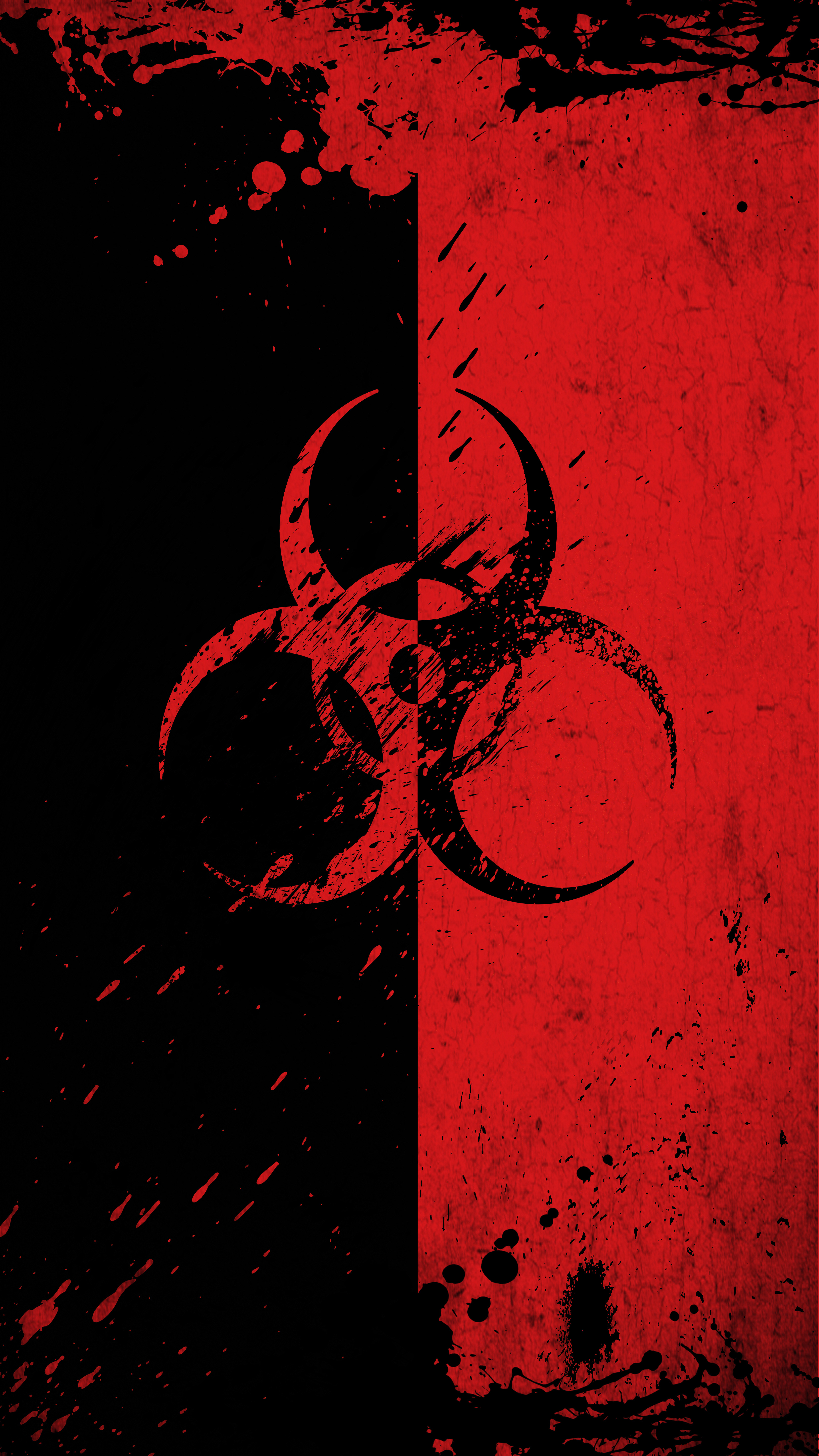 Red Black Biohazard Symbol - abstract wallpaper for OpersCraft