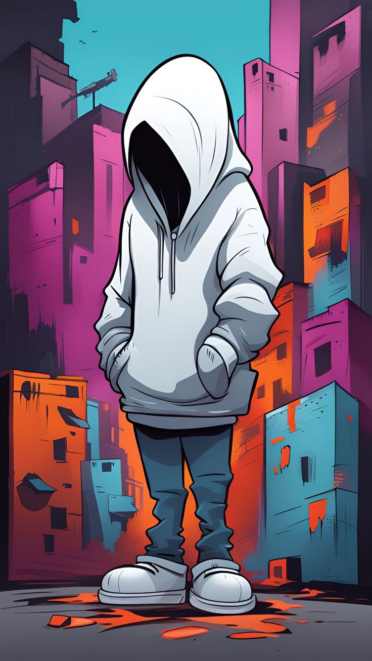 Hooded Figure Urban Art - streetwear wallpaper for OpersCraft