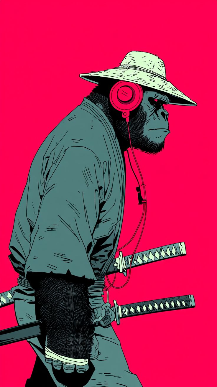Samurai Gorilla Music Wallpaper - samurai wallpaper for OpersCraft