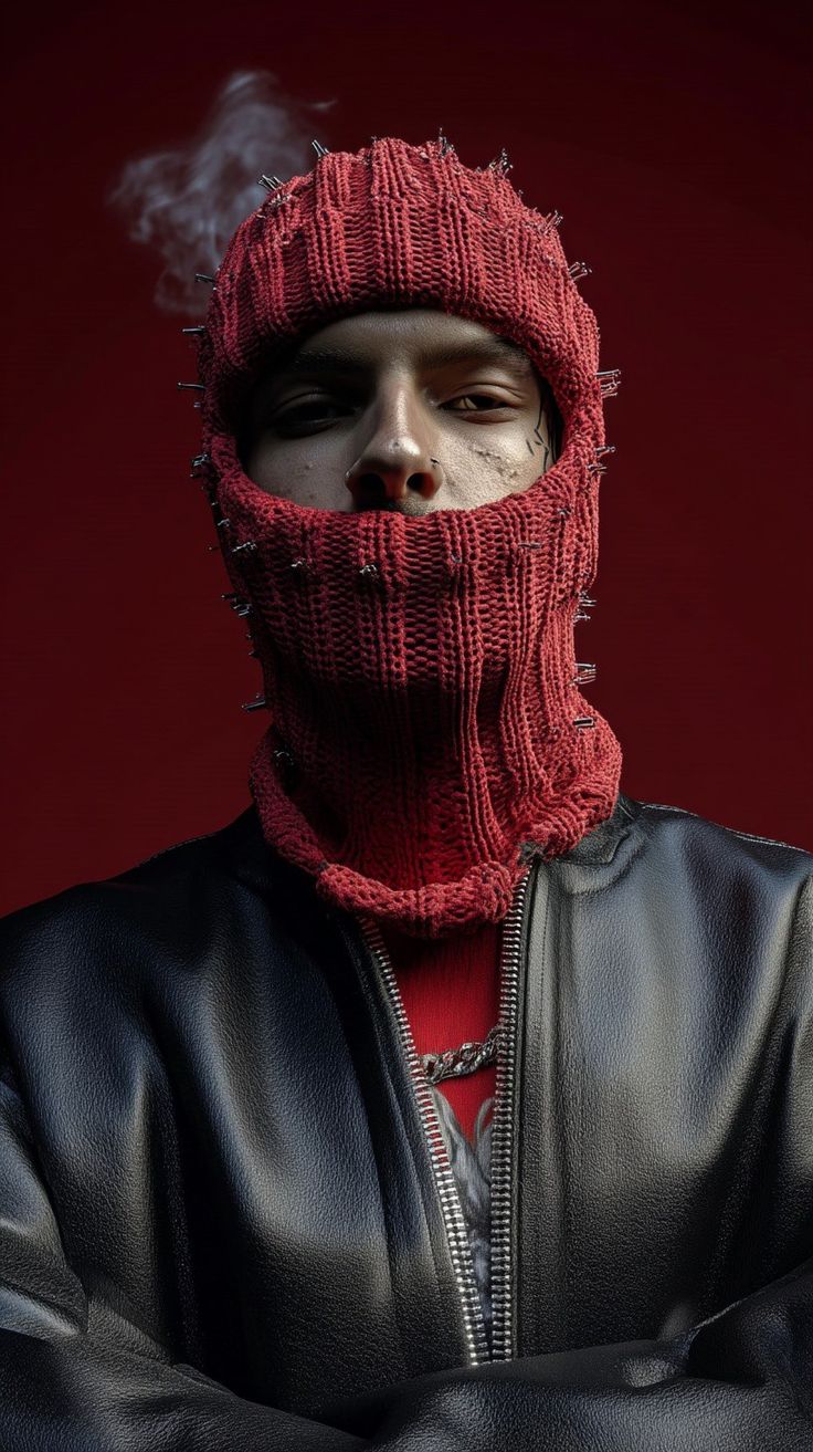 Red Masked Urban Portrait - streetwear wallpaper for OpersCraft