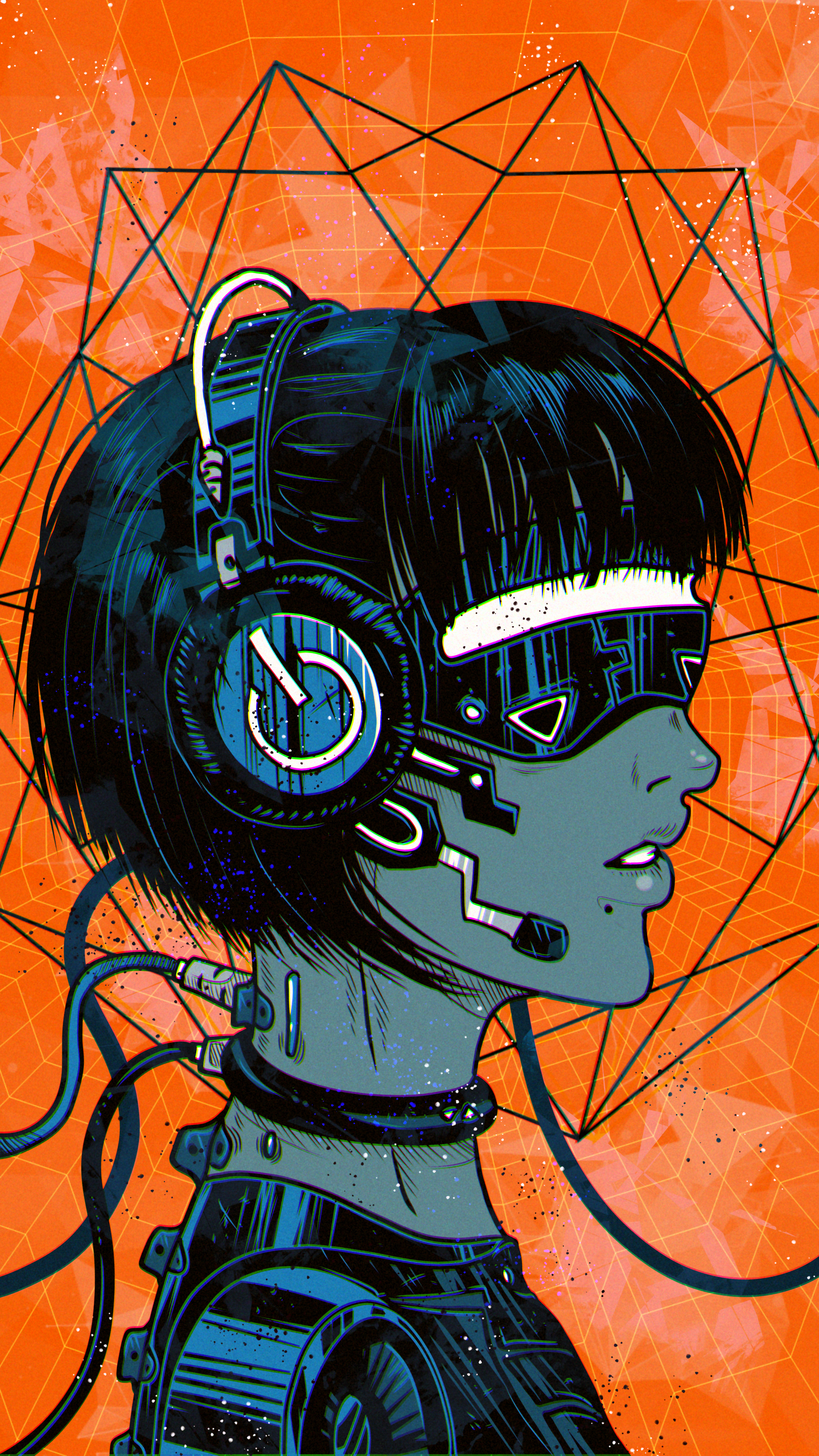 Cyberpunk Girl Digital Art - cyberpunk wallpaper for OpersCraft