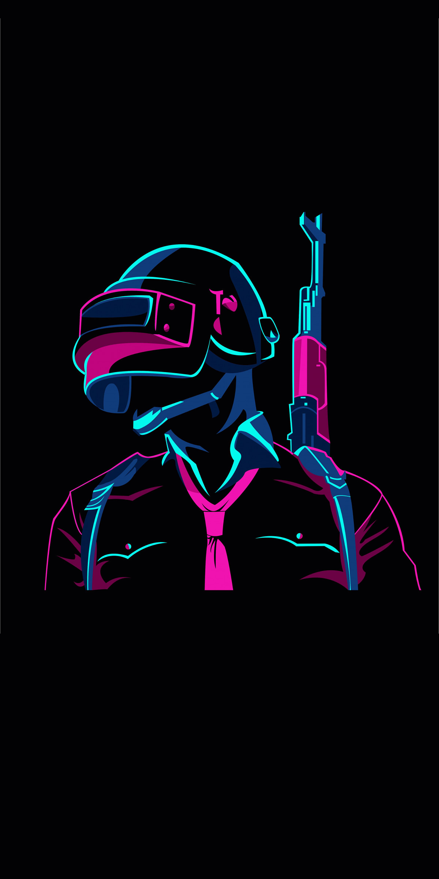 Neon PUBG Soldier Art - games wallpaper for OpersCraft