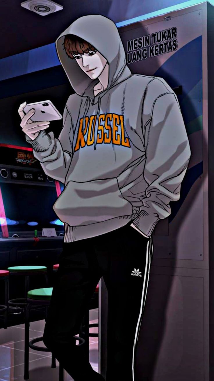 Anime Boy in Hoodie - anime wallpaper for OpersCraft