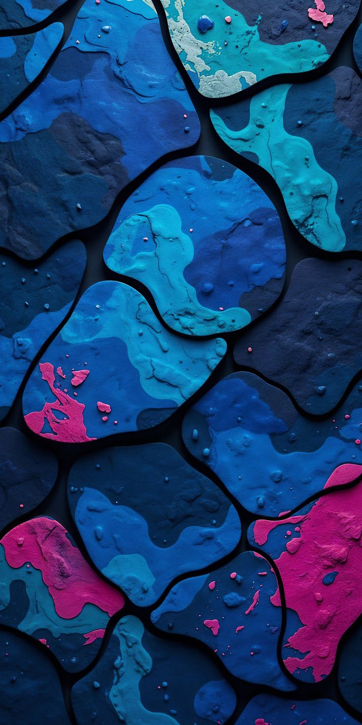 Abstract Blue Pink Layers - abstract wallpaper for OpersCraft