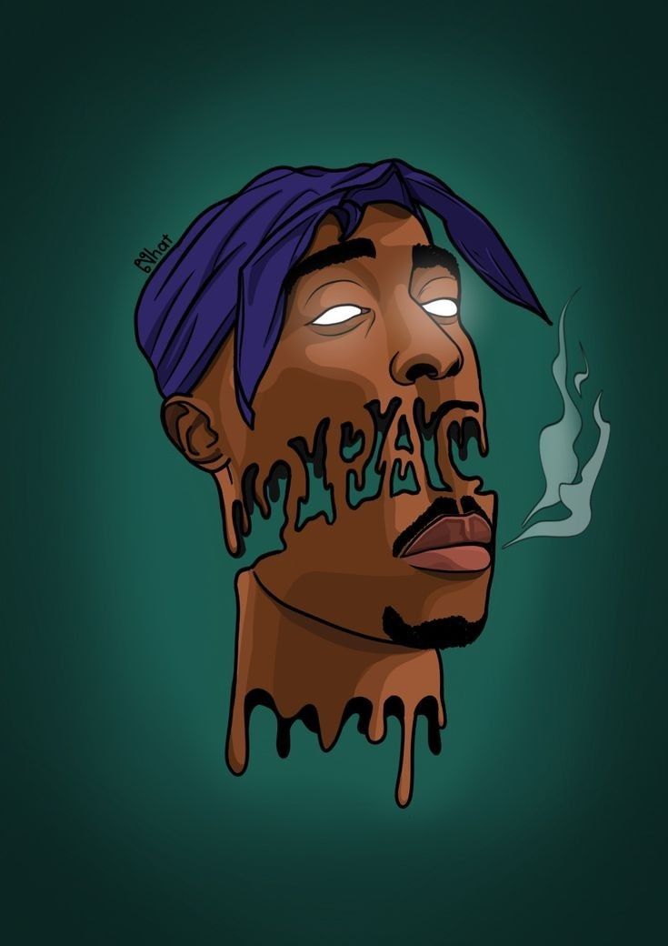2Pac Drip Art - rapper wallpaper for OpersCraft