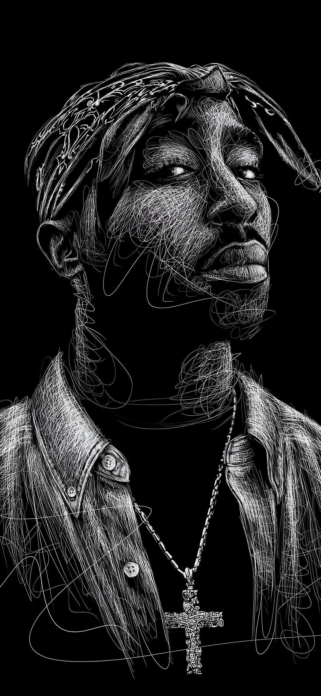 2Pac Scribble Portrait - random wallpaper for OpersCraft