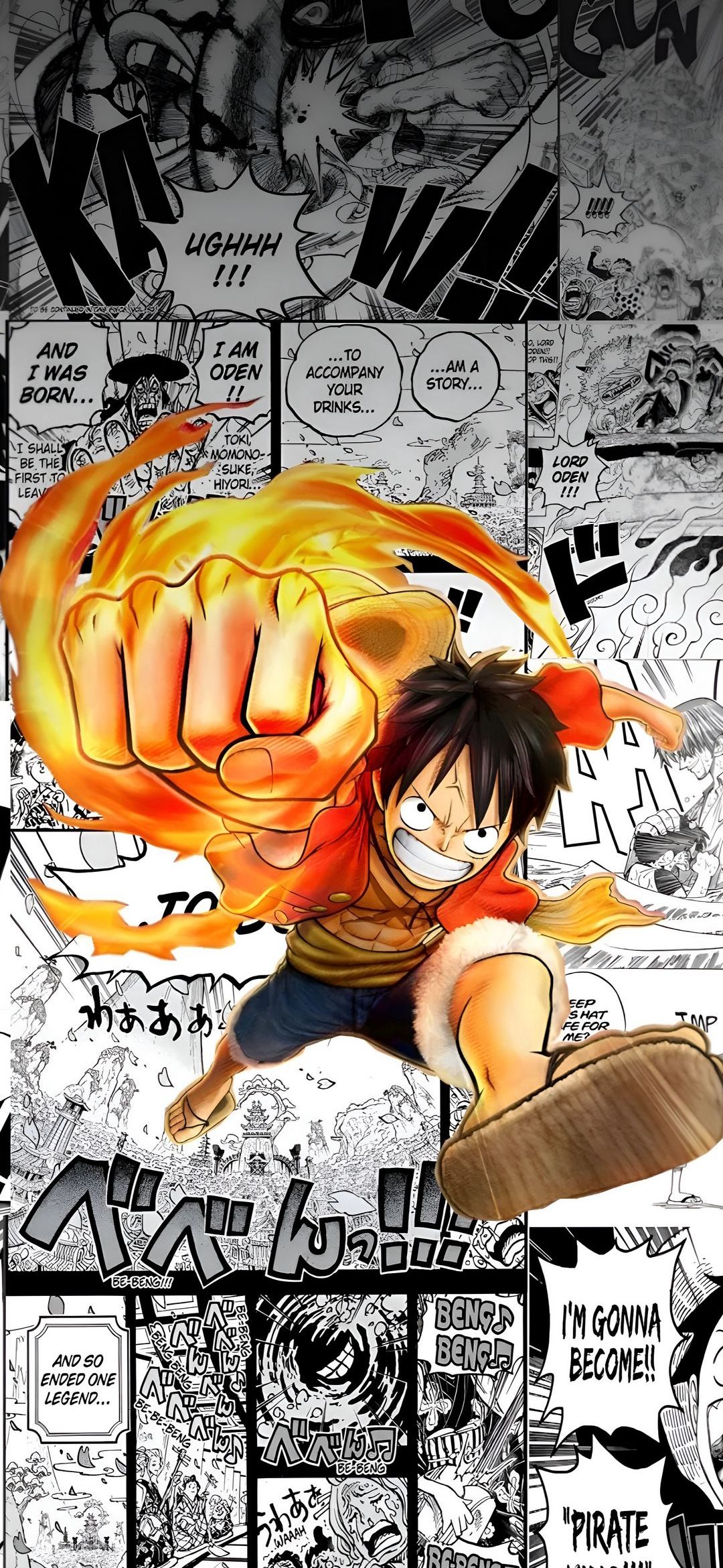 Luffy's Fiery Punch - anime wallpaper for OpersCraft