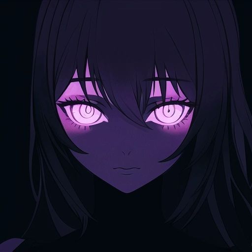 Glowing Purple Anime Girl - anime wallpaper for OpersCraft