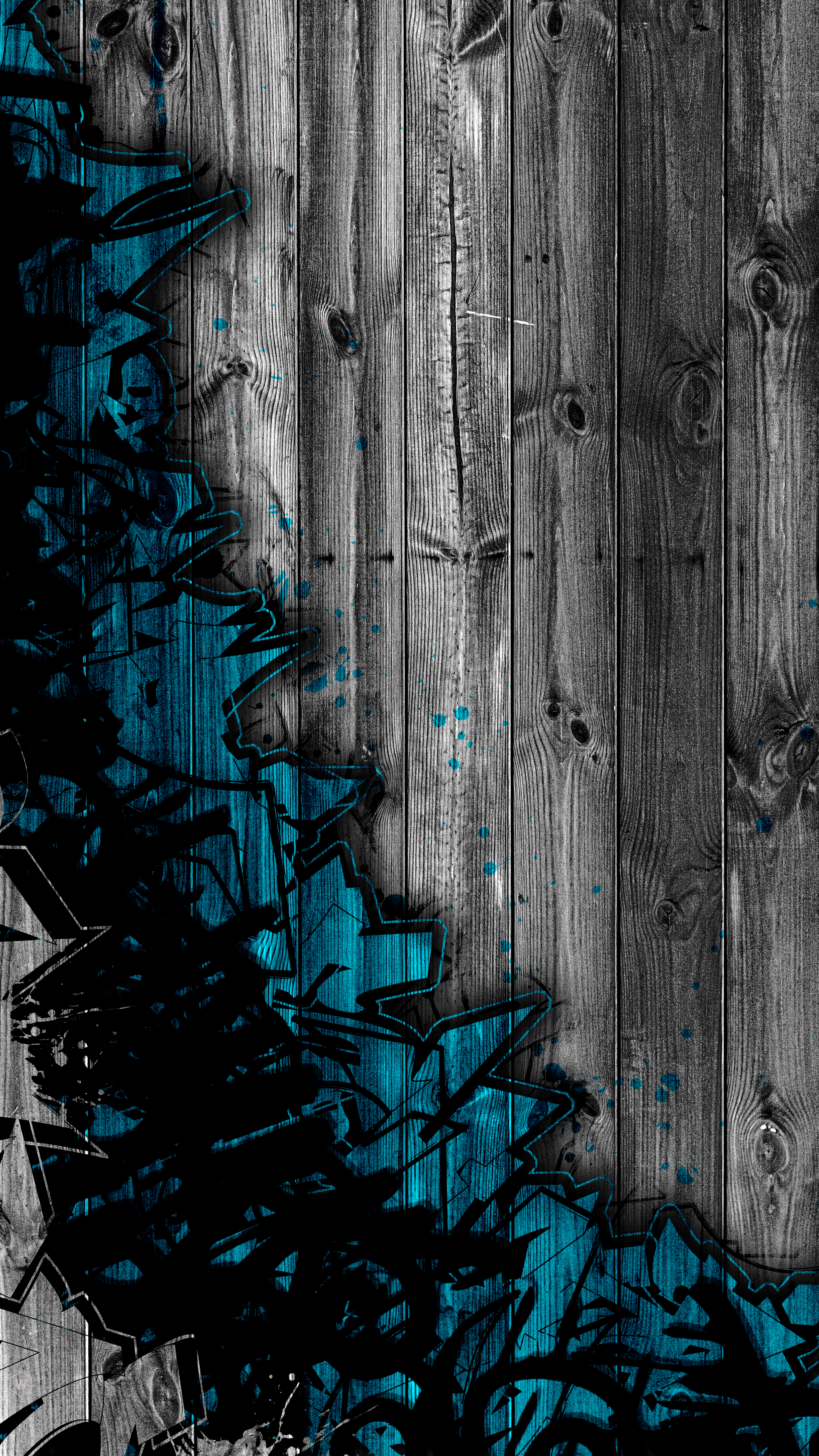 Blue Graffiti Wood Texture - graffiti wallpaper for OpersCraft