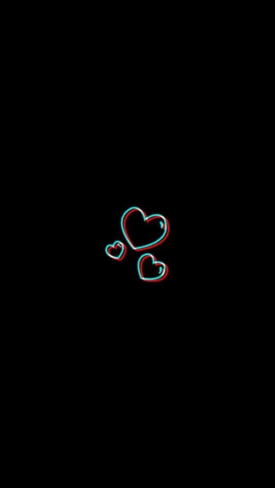 3D Hearts on Black - minimal wallpaper for OpersCraft