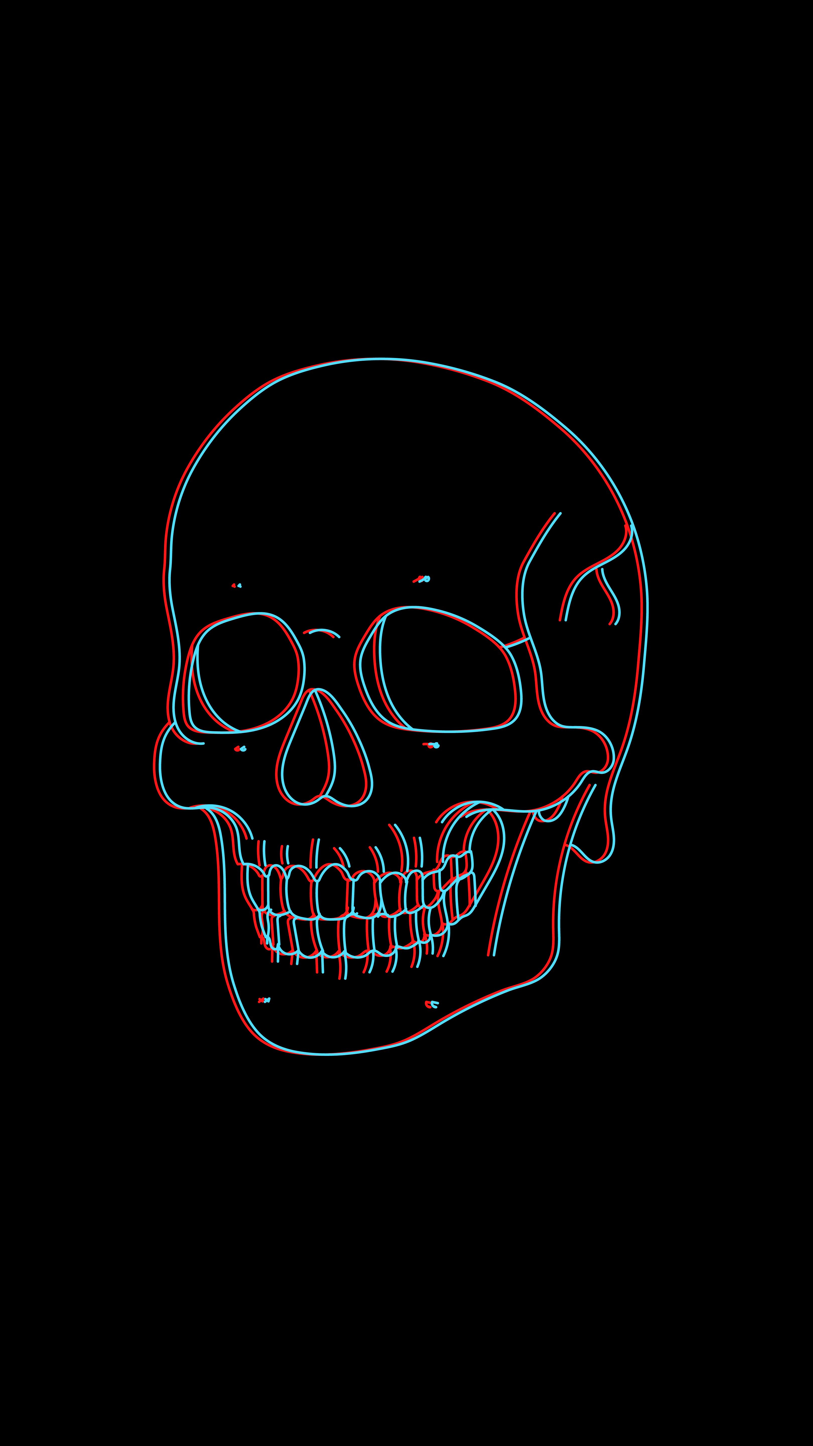 3D Skull Outline - skull wallpaper for OpersCraft