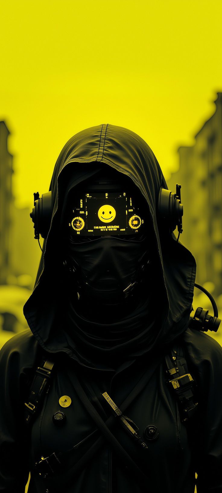 Cyberpunk Smiley Masked Hacker - cyberpunk wallpaper for OpersCraft