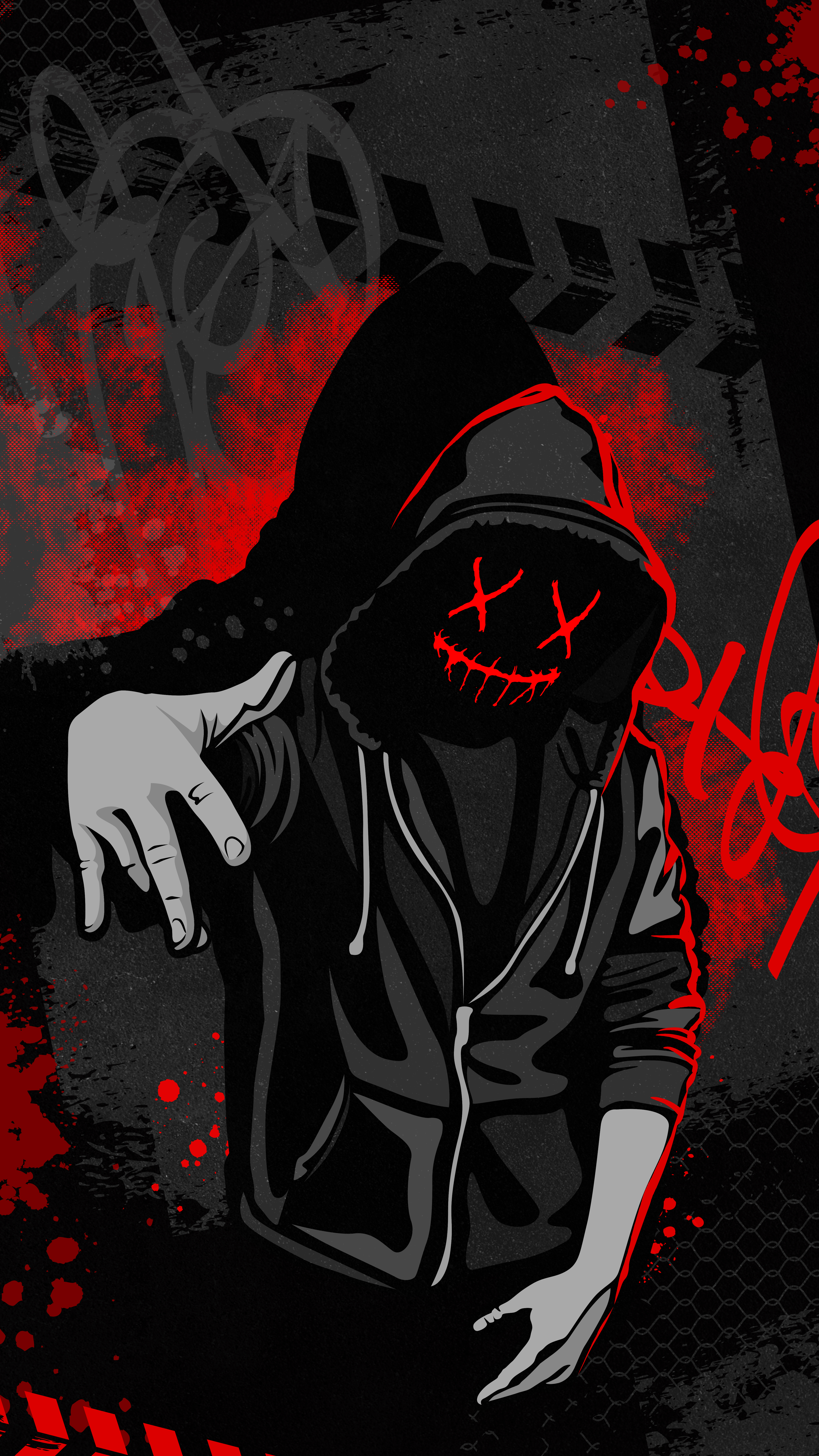 Neon Masked Urban Hoodie - streetwear wallpaper for OpersCraft
