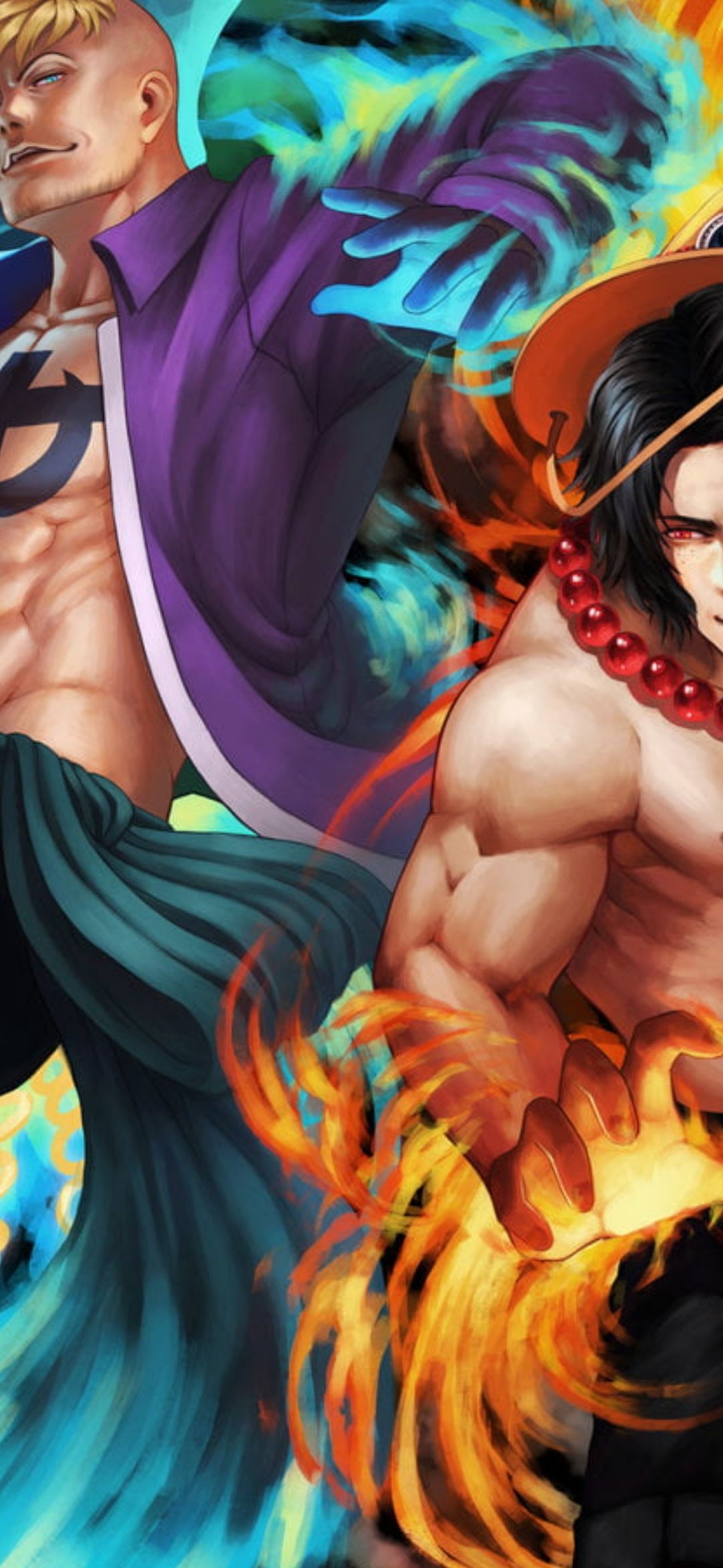 Ace and Marco Flames - anime wallpaper for OpersCraft