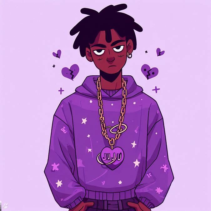 Sad Purple Boy Illustration - illustration wallpaper for OpersCraft