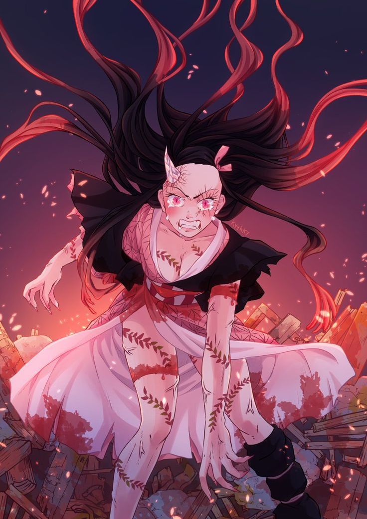 Fierce Nezuko Wallpaper - anime wallpaper for OpersCraft
